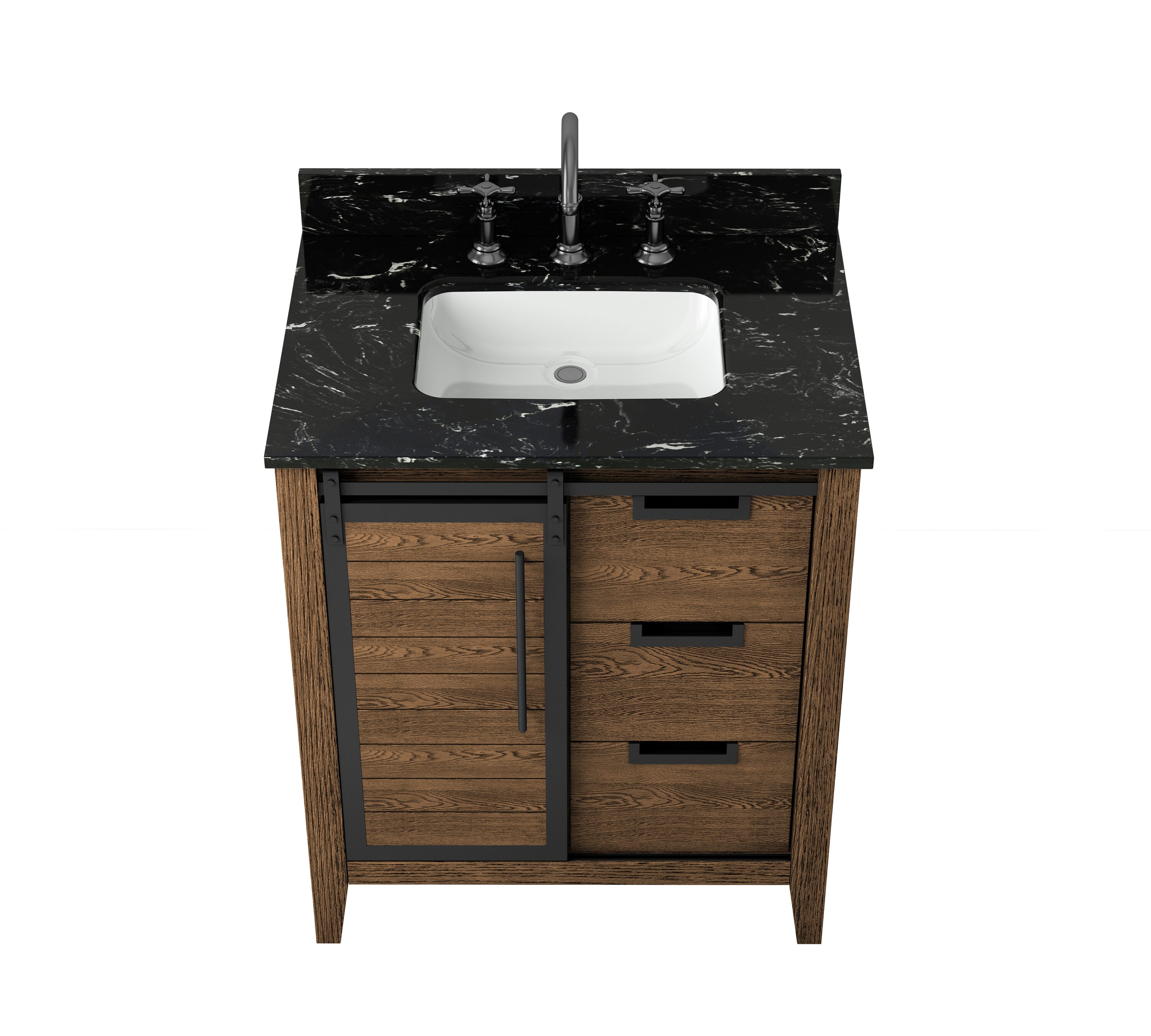 allen + roth TJ-0113V3022BR Bath-Vanity-Combo - View #4