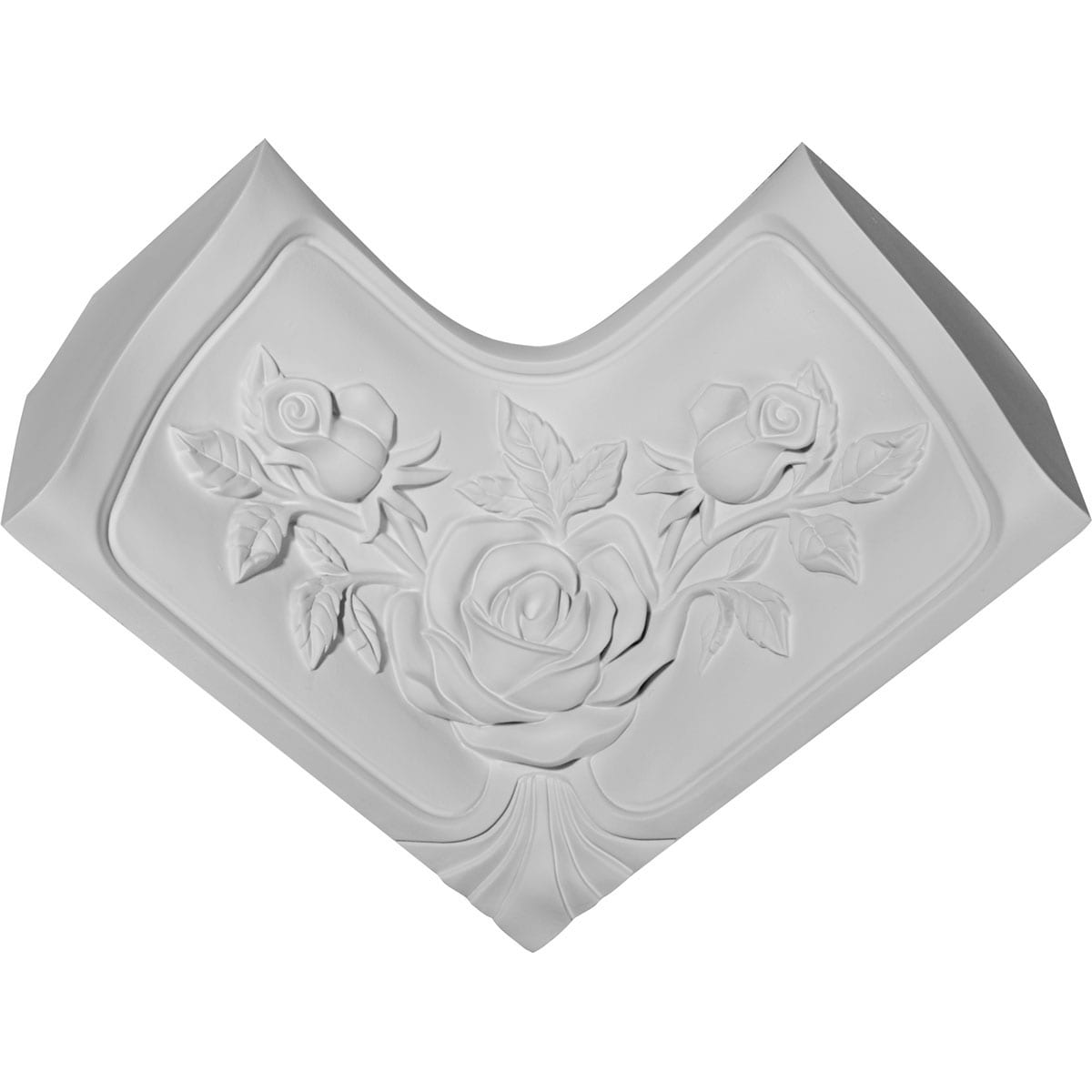 Ekena Millwork MIC04X03ME Medway 4-1/8-in x 3-3/4-in Interior Primed Polyurethane Traditional 169531 Inside corner Crown Moulding Block