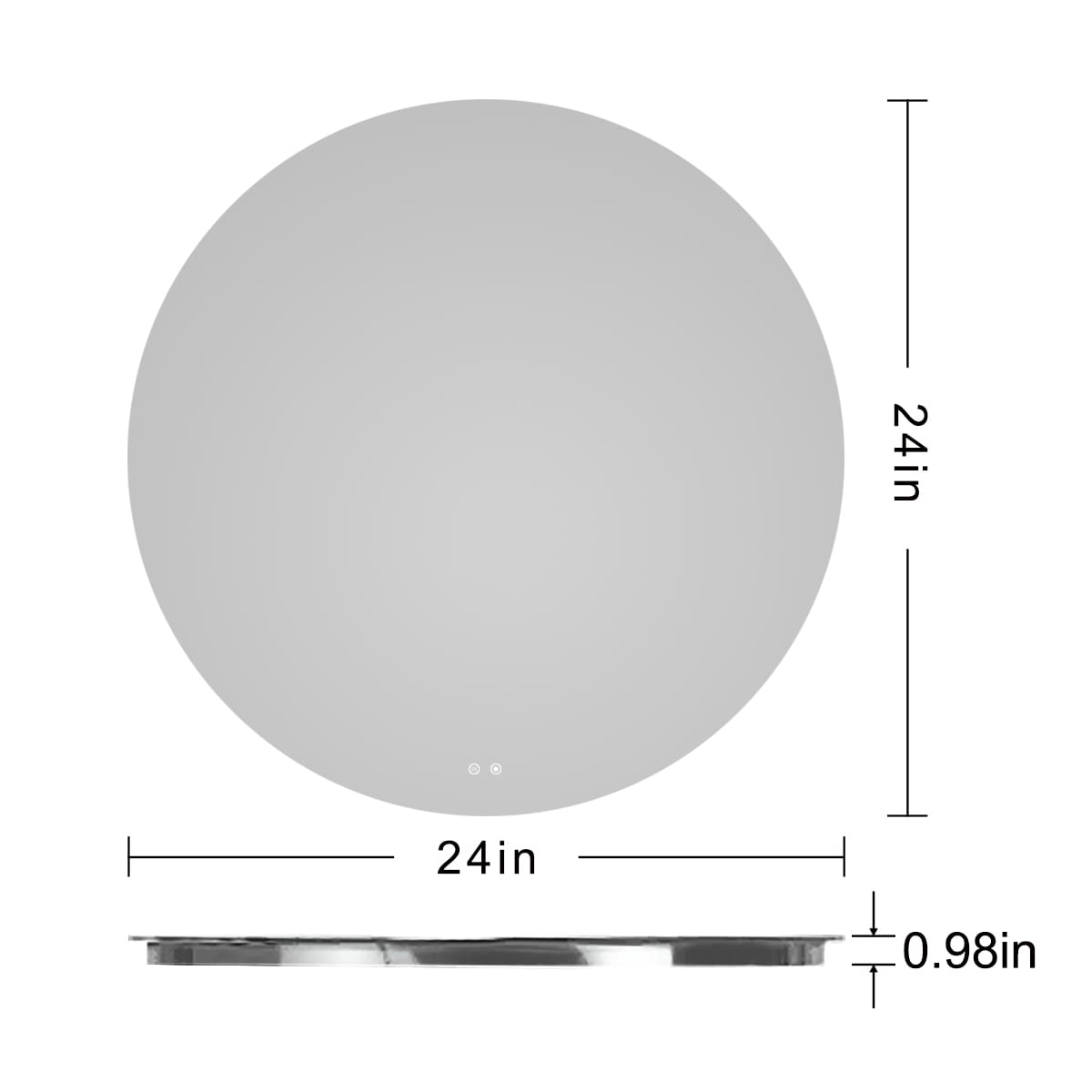 Keonjinn LW-JZ-BGSSW-R60 Framed-Bath-Mirrors - View #3
