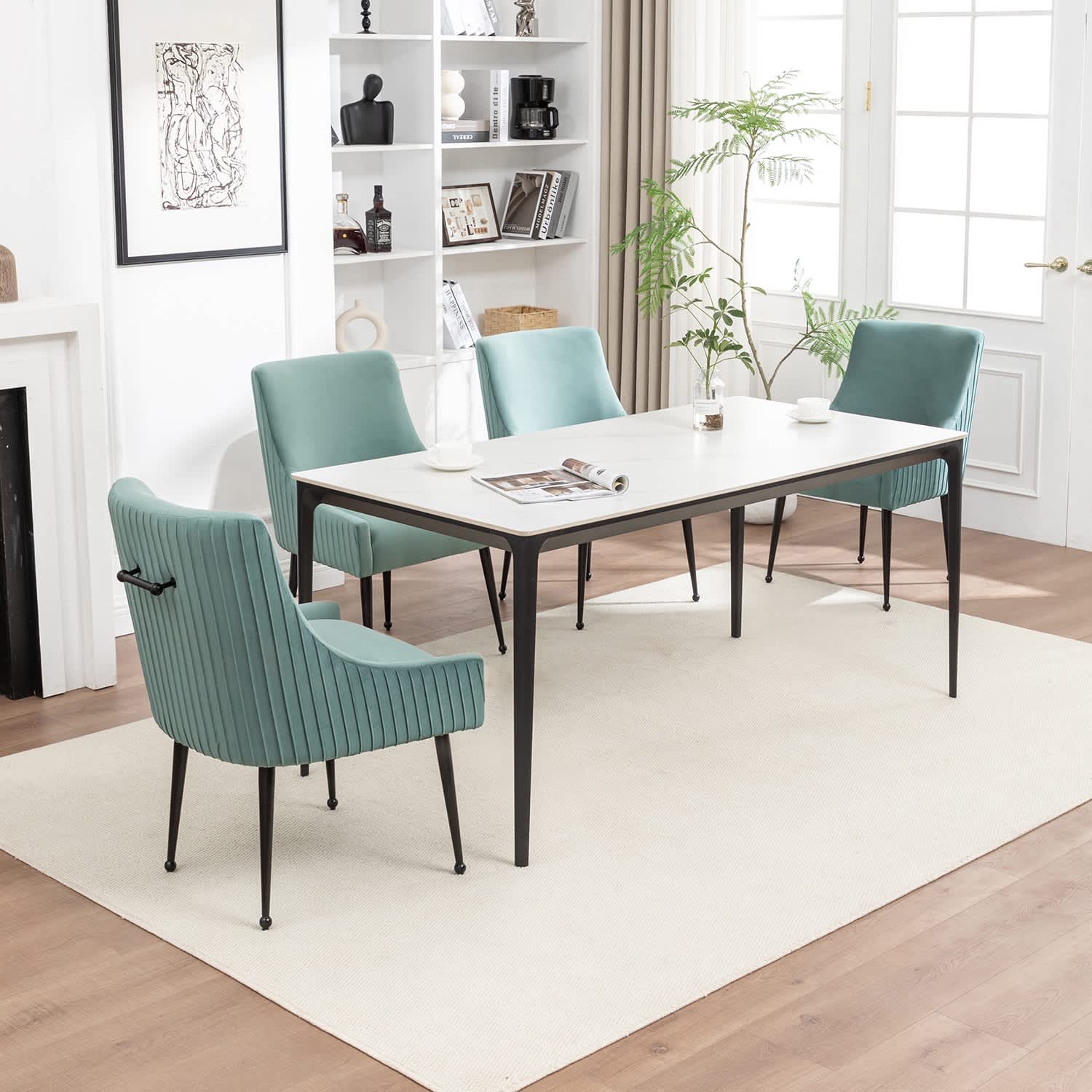 SEYNAR XY784-GREEN-S4 Dining-Chairs - View #2