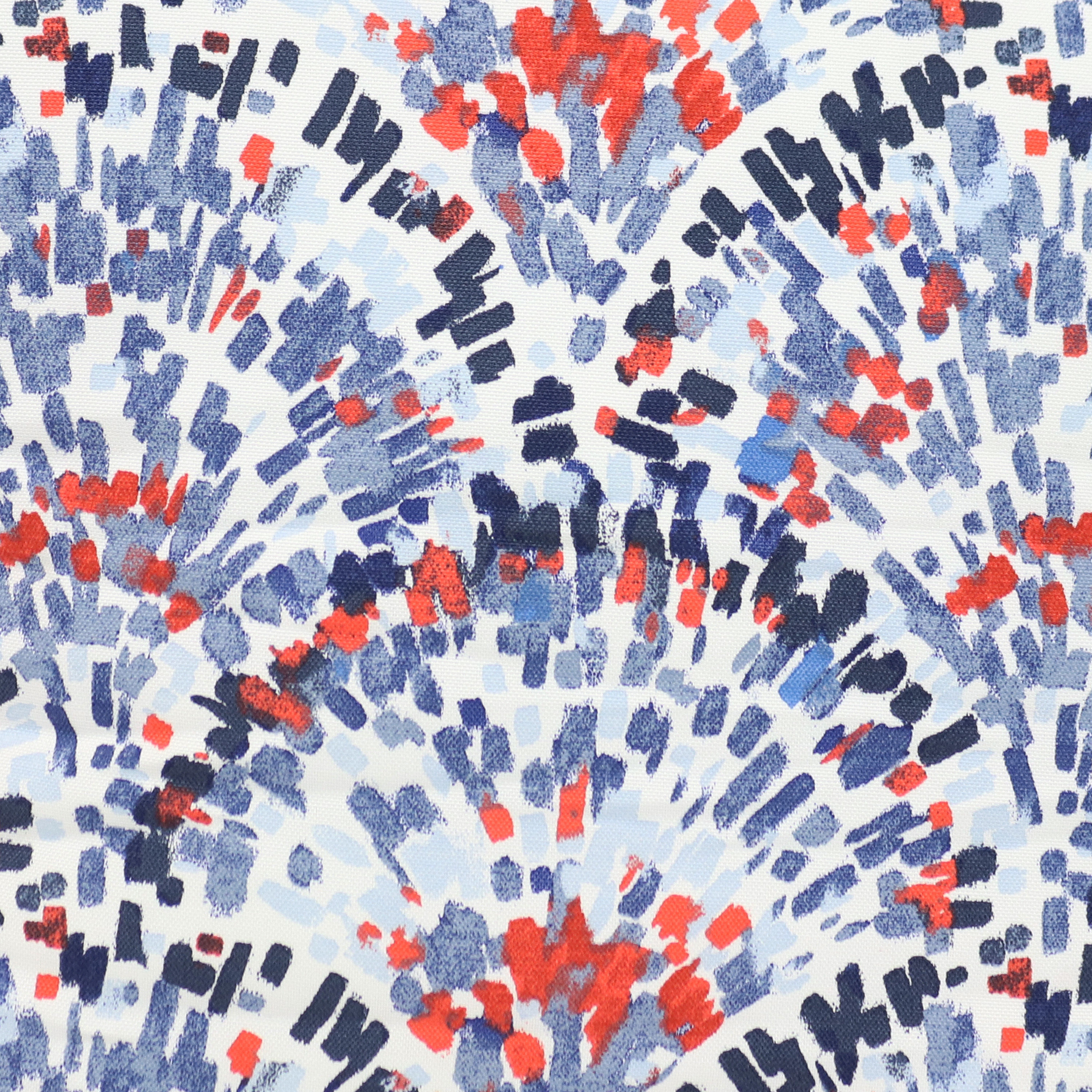 Abstract Red and Blue Polyester Square Outdoor Throw Pillows, Set of 2