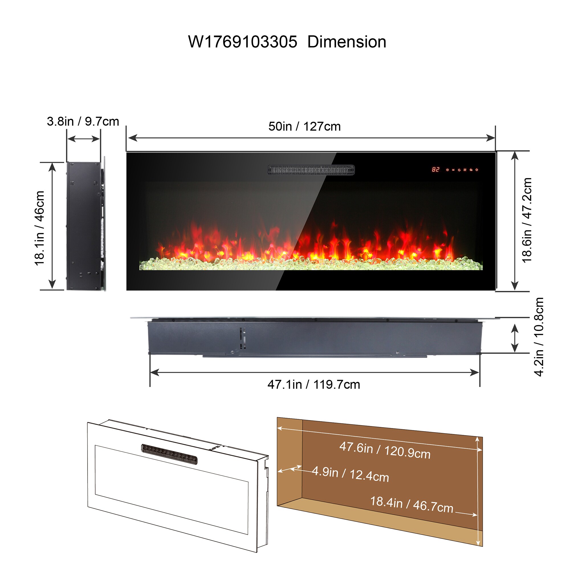 Bybafun YC0700016 Electric-Fireplace-Fireboxes - View #13