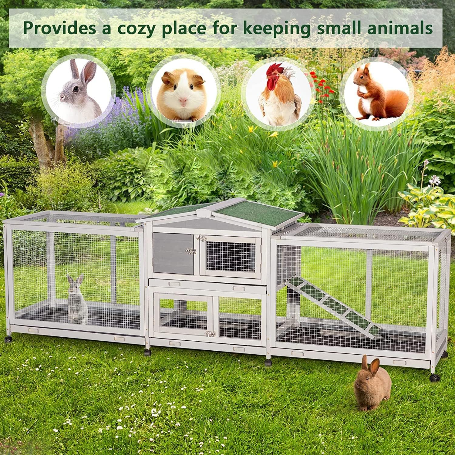 AECOJOY 12074-LS02 Chicken-Coops-Rabbit-Hutches - View #2