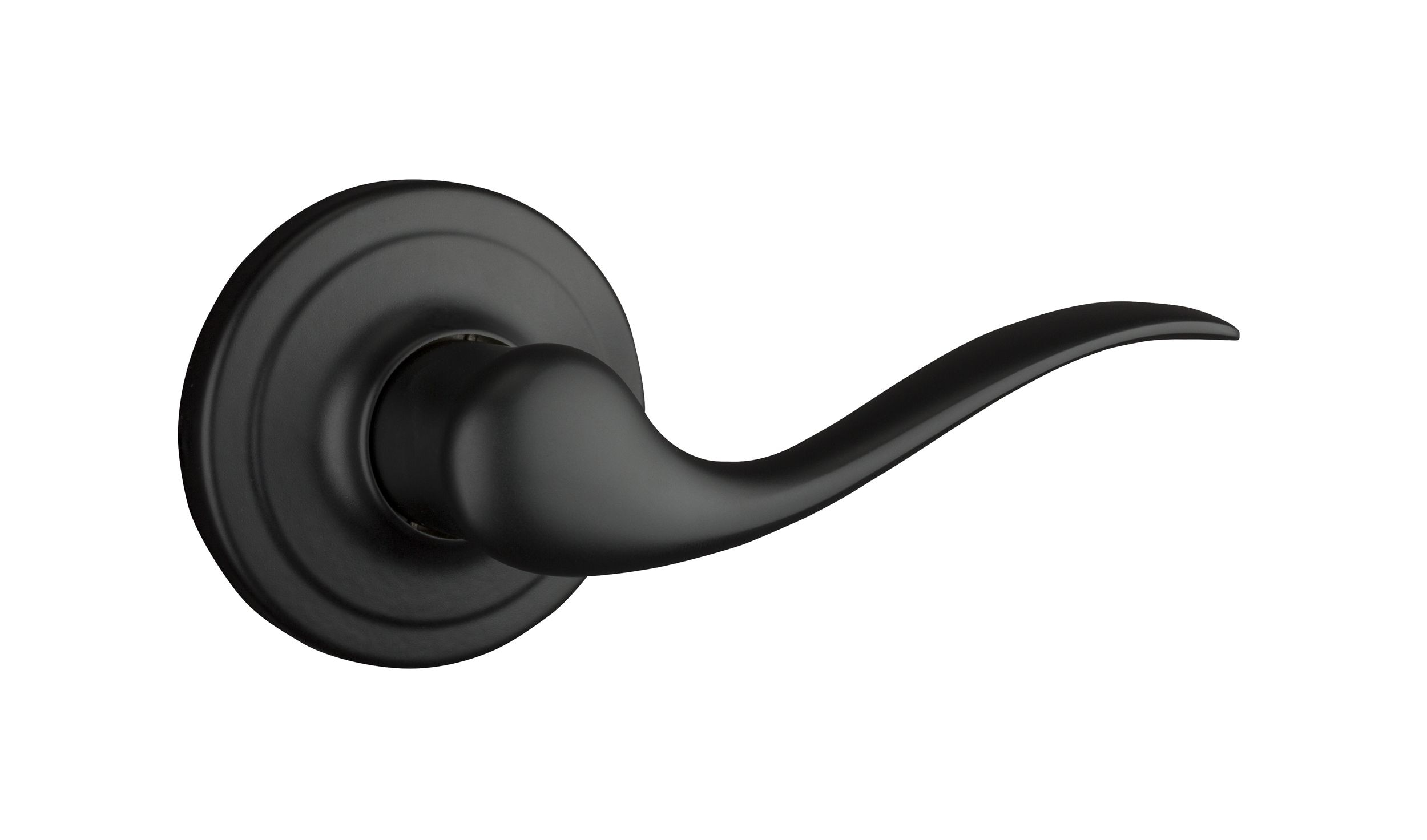 Kwikset 966TNLLH-514.UNIV Iron Black Single-Cylinder Deadbolt Entry door interior handle with Tustin Lever