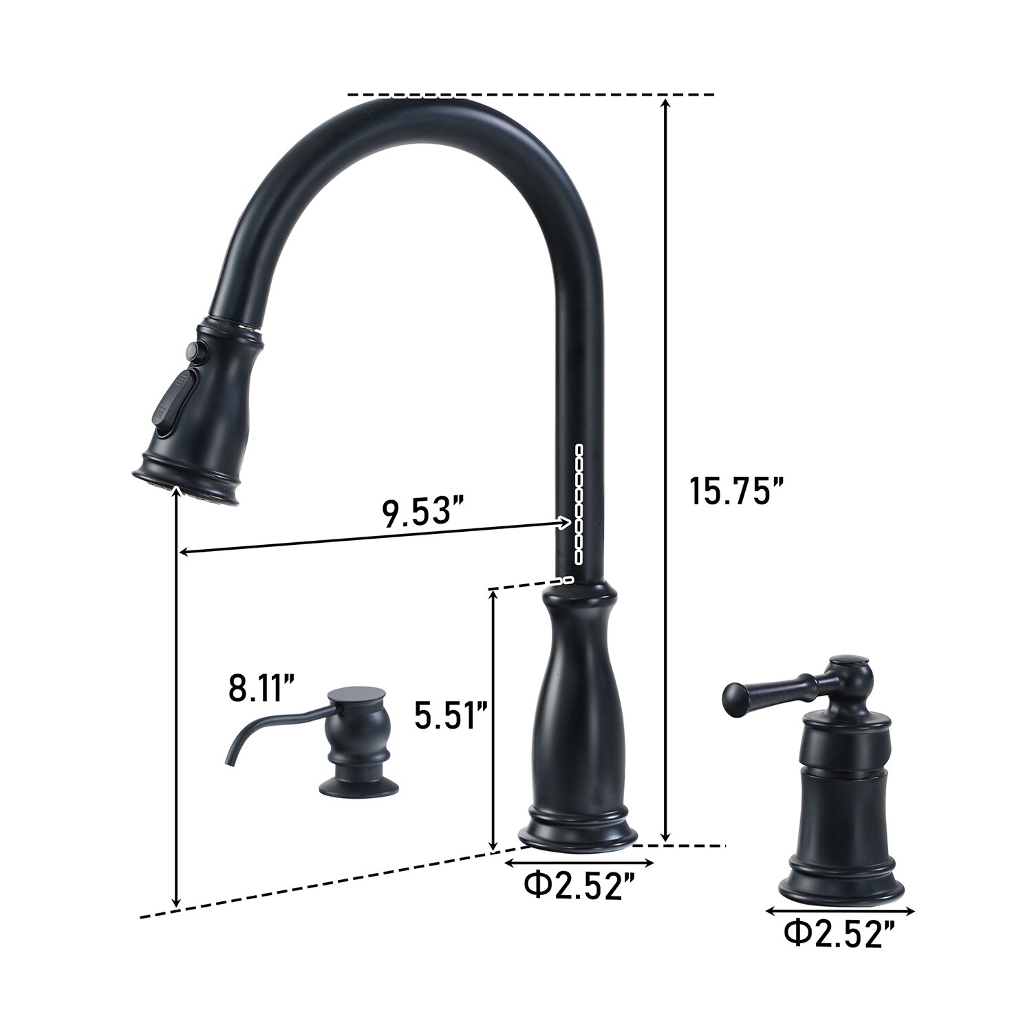 Mondawe AM-K546-BN Kitchen-Faucets - View #7