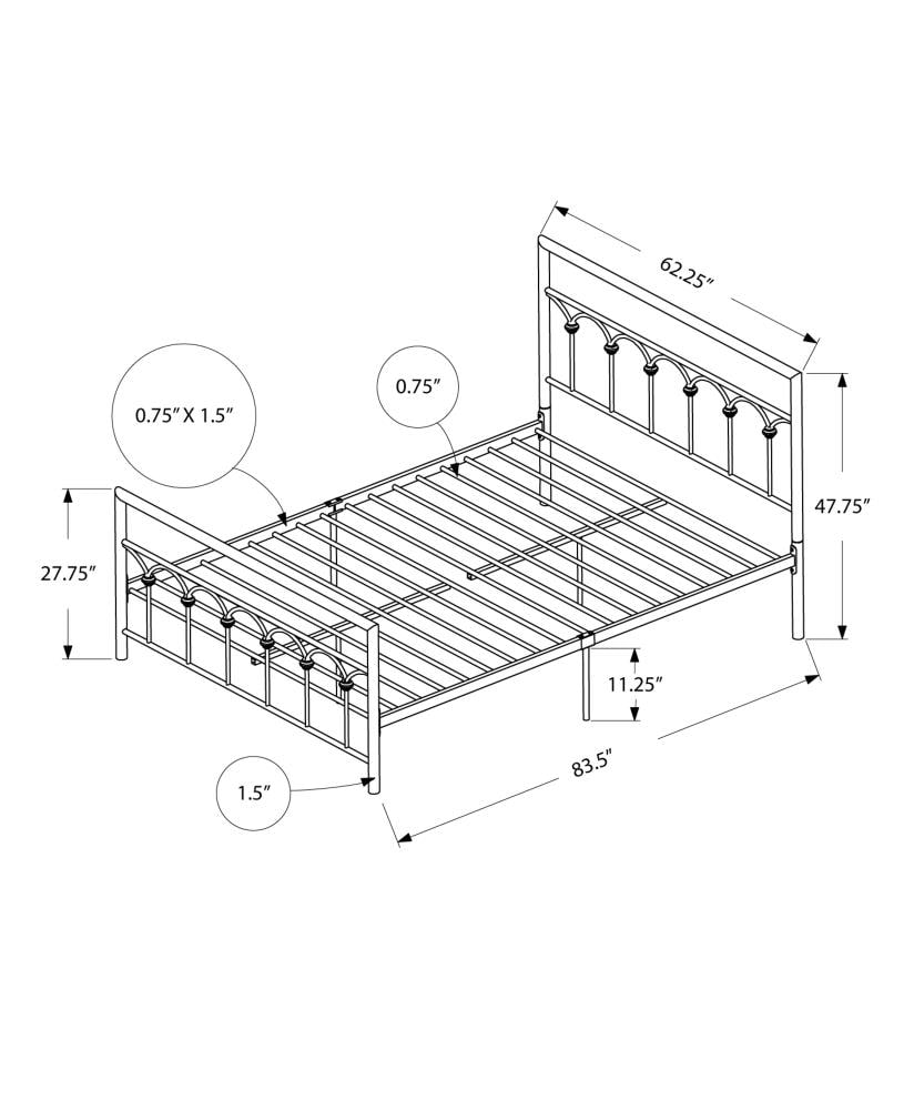 Black Queen Metal Bed Frame at Lowes.com