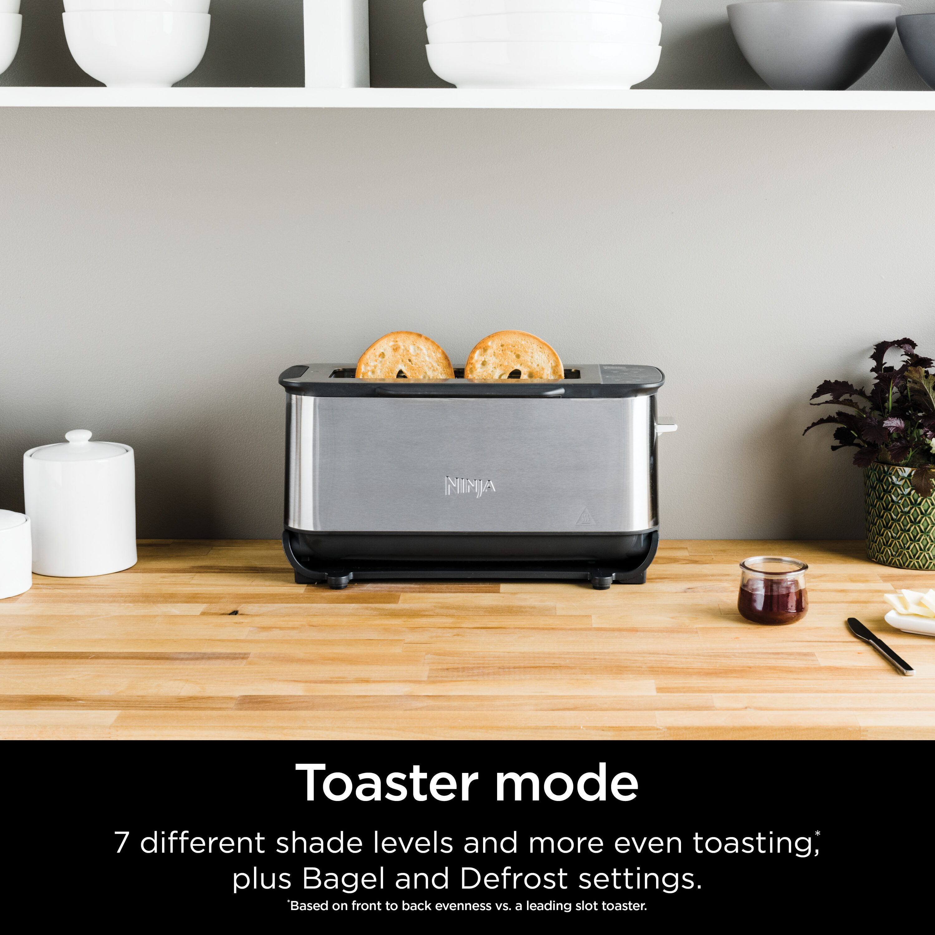 Ninja Foodi 2 In 1 Flip Compact Toaster Oven Reheat Stainless Steel 2 Slice Toaster St101 At 2744