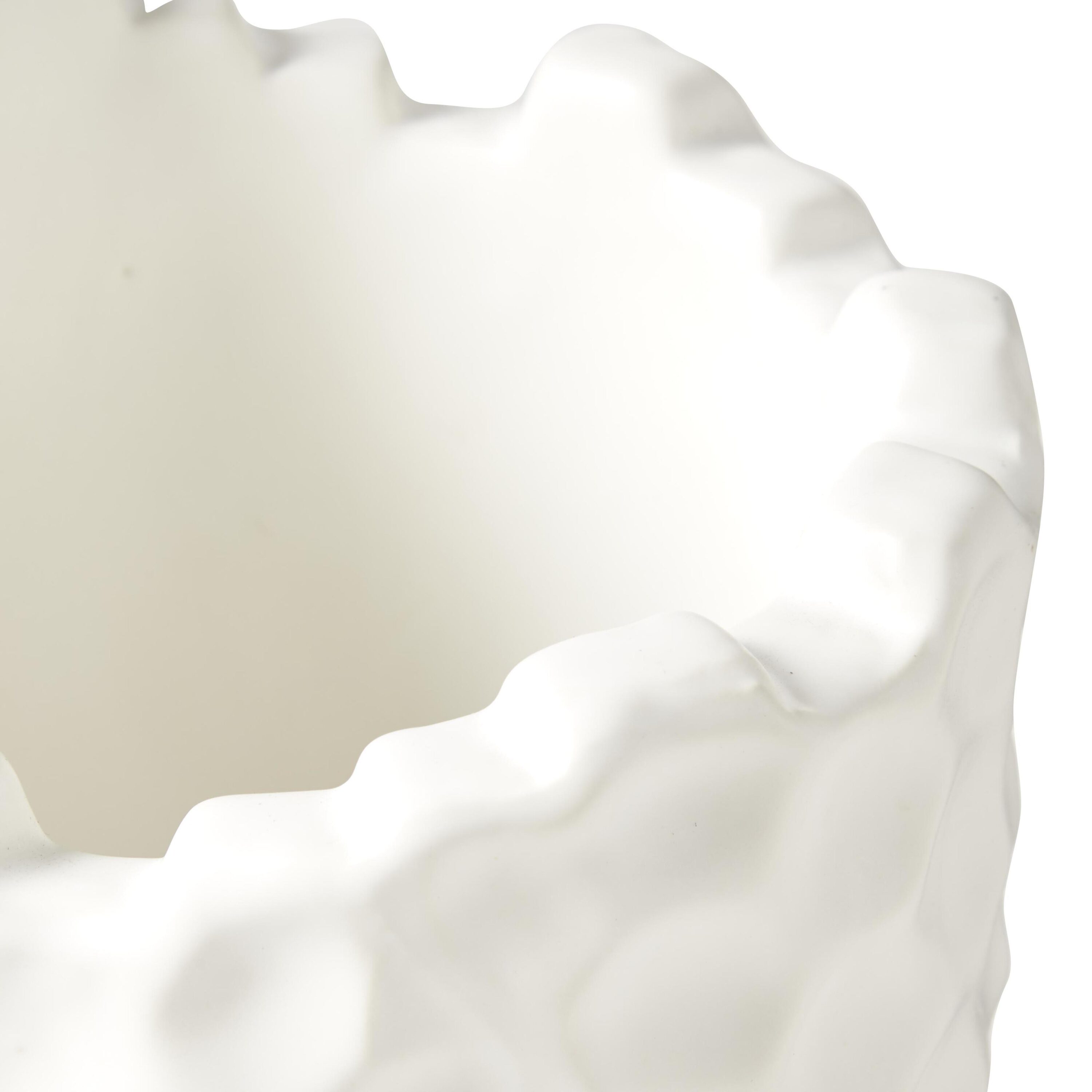 Elegant Honeycomb 14" White Porcelain Decorative Vase
