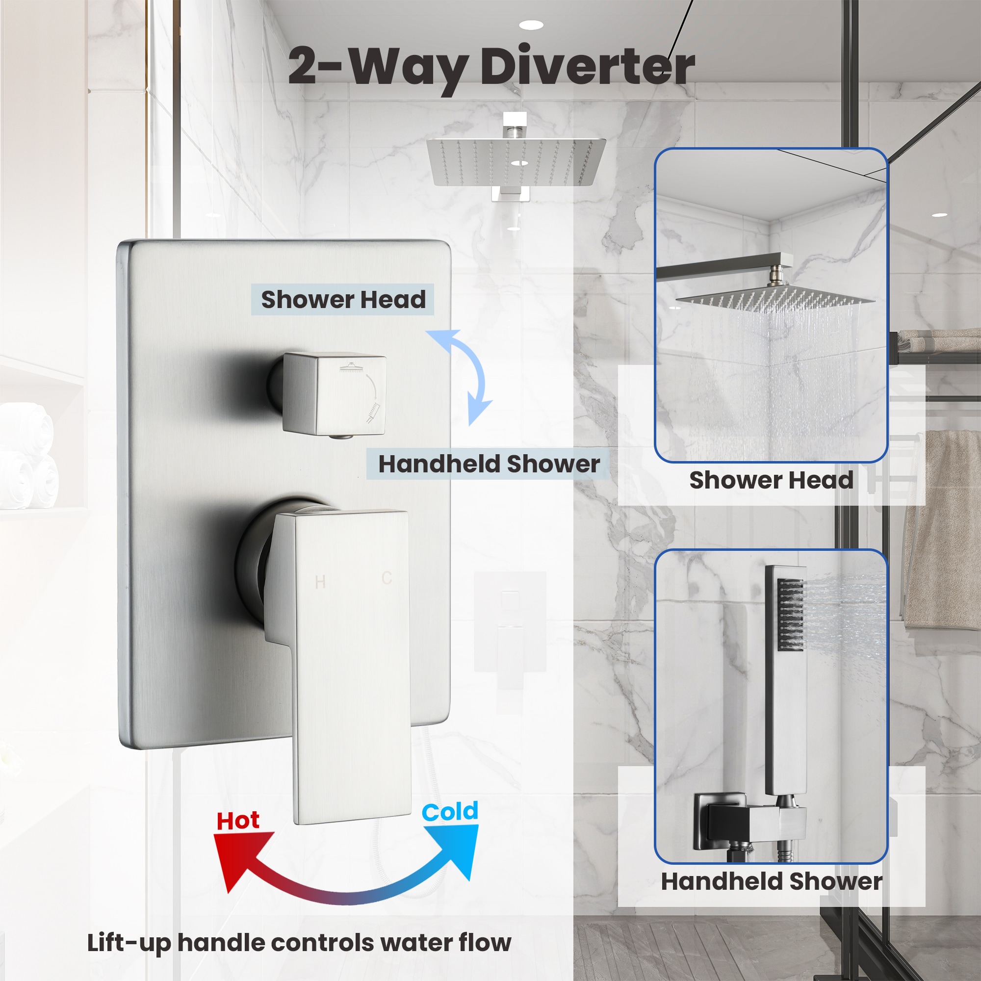 Mondawe AM-S0082C-10BN Showerhead-Bar-Panels - View #8