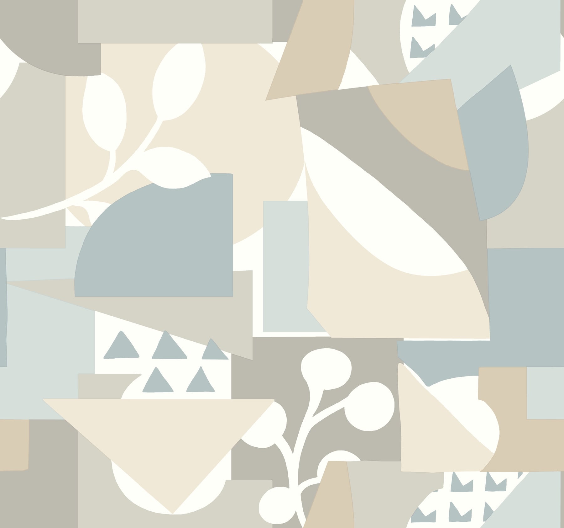York Wallcoverings OI0673 New Origins 60.8-Sq. Feet Sky Blue Non-woven Geometric Unpasted Wallpaper