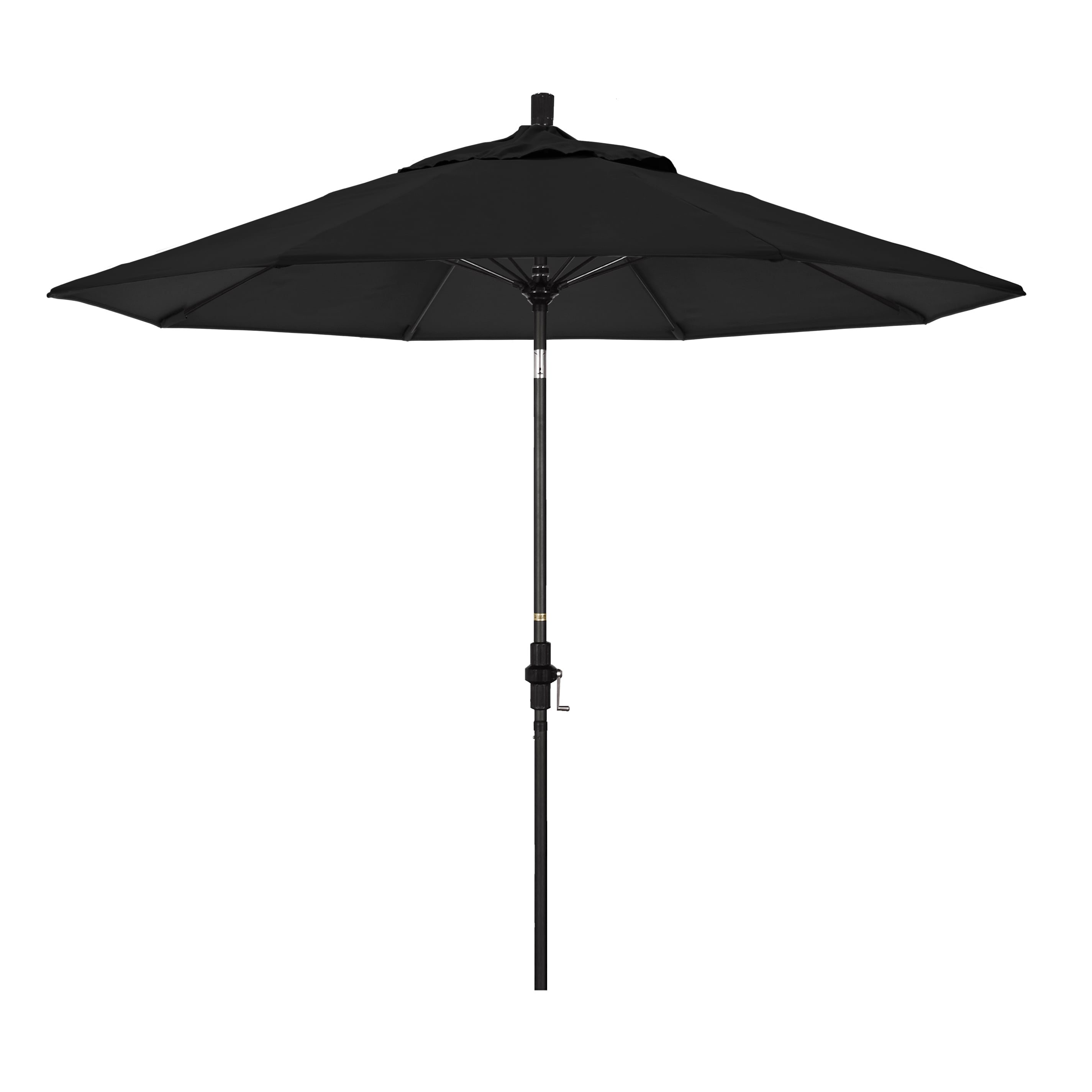 California Umbrella GSCUF908705-5408 9-ft Aluminum Black Auto-tilt Market Patio Umbrella