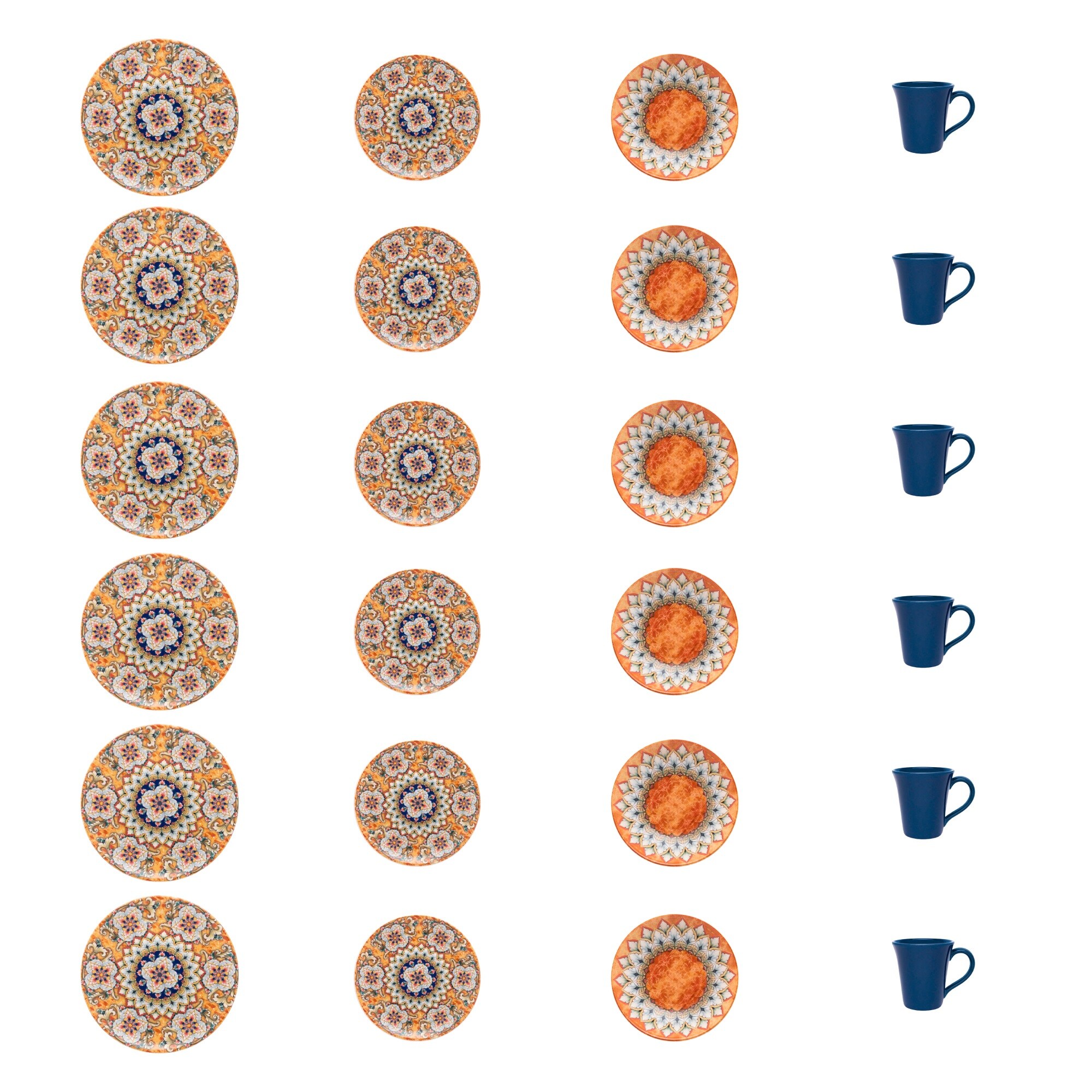 Manhattan Comfort AMA8-5607 16-Piece Multiple Colors/Finishes Stoneware Dinnerware
