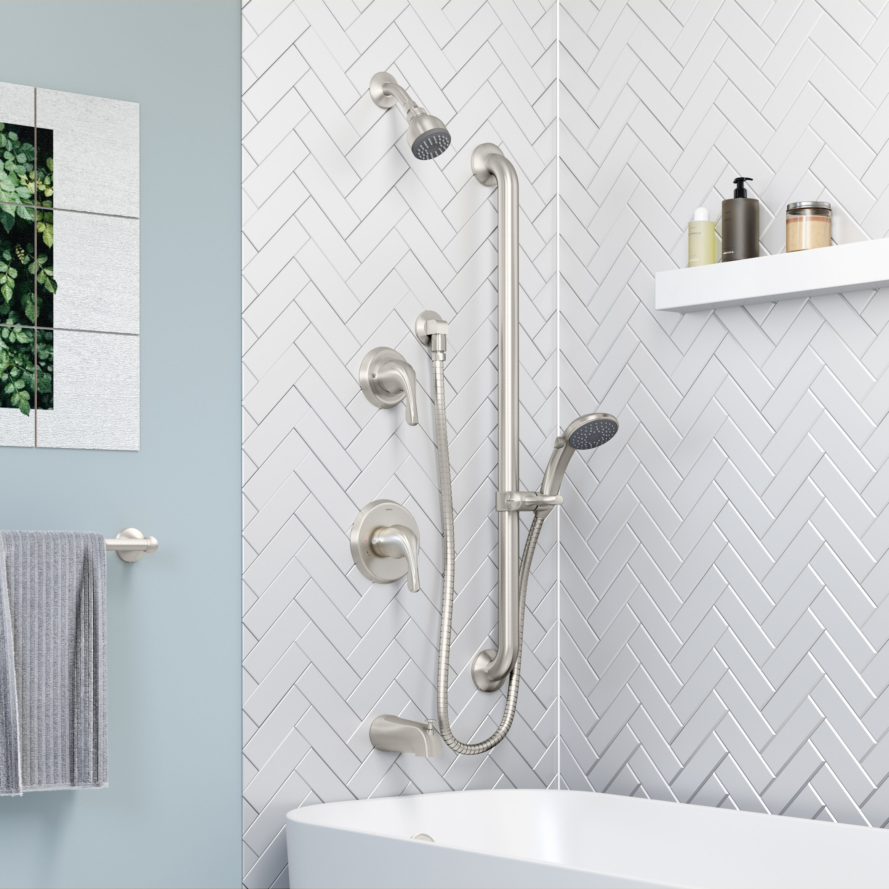 Symmons 9606-PLR-1.5-TRM-STN Tub-Shower-Faucets - View #2