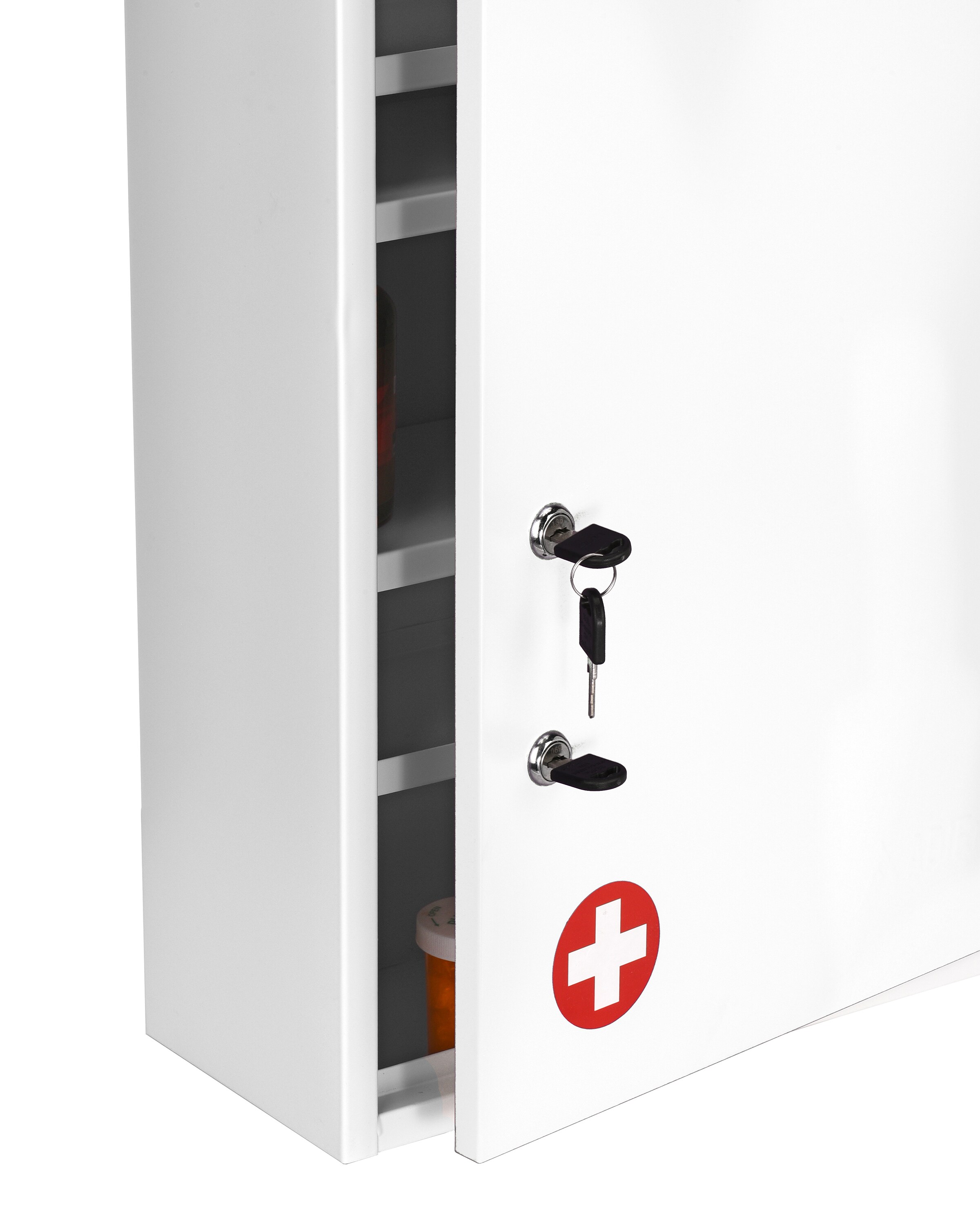 AdirMed Large Locking Medicine Cabinet Organizer, Safe For Medication,  First