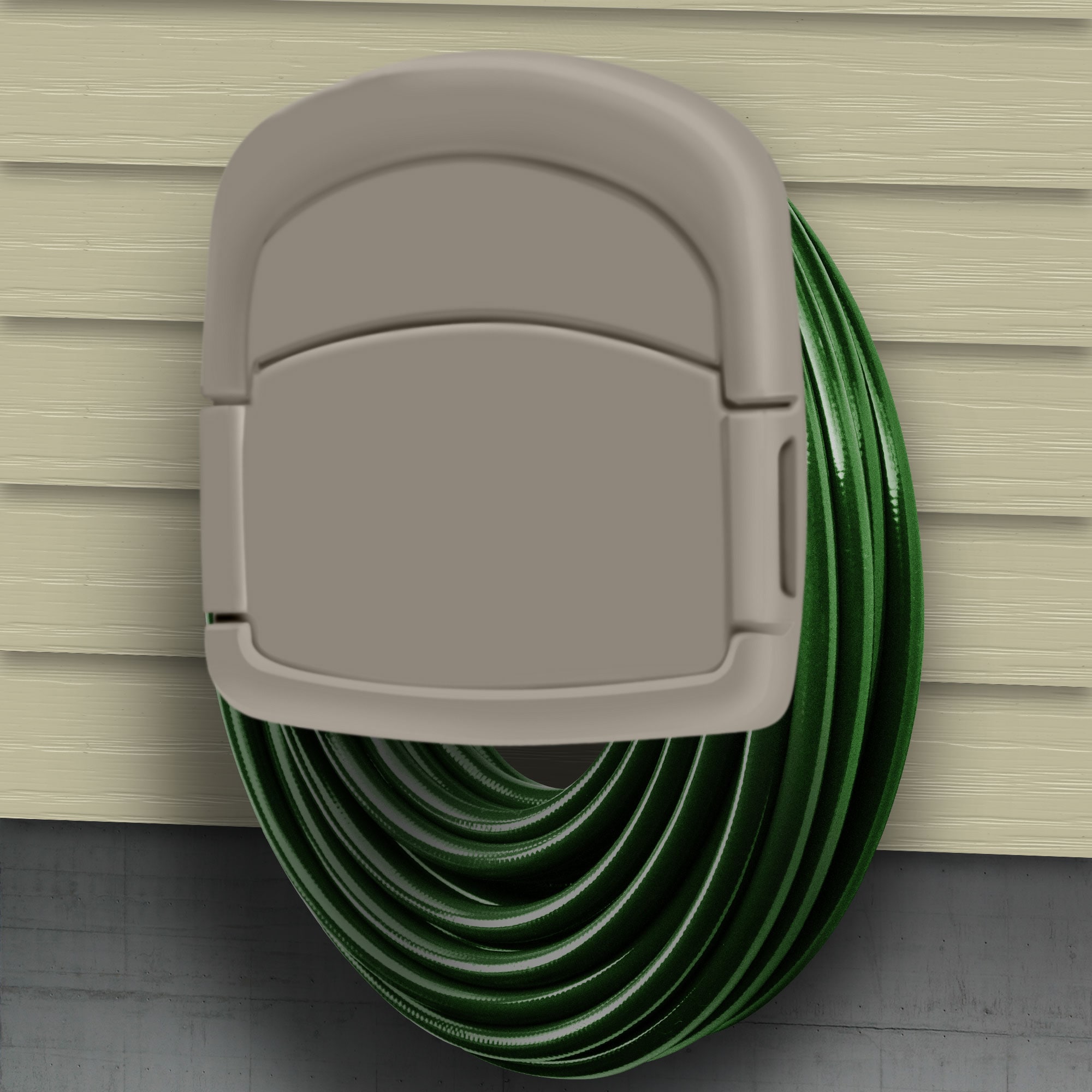 150 FT WALL Mounted Plastic Garden Hose Reel With Storage Box