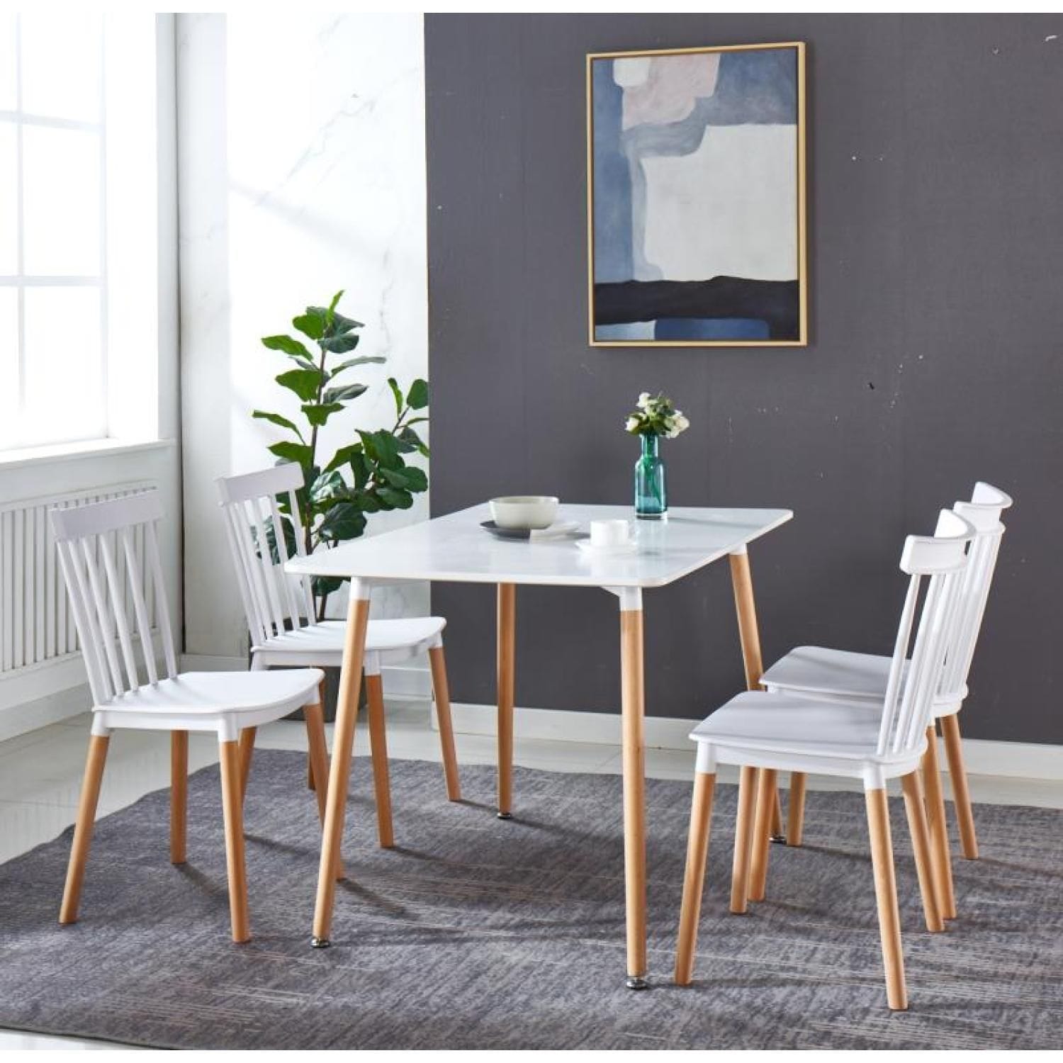 JASMODER W234S00045 1+4 Set, 5Piece Dining Set, Kitchen Set, Ks Chair, Table And Chair,