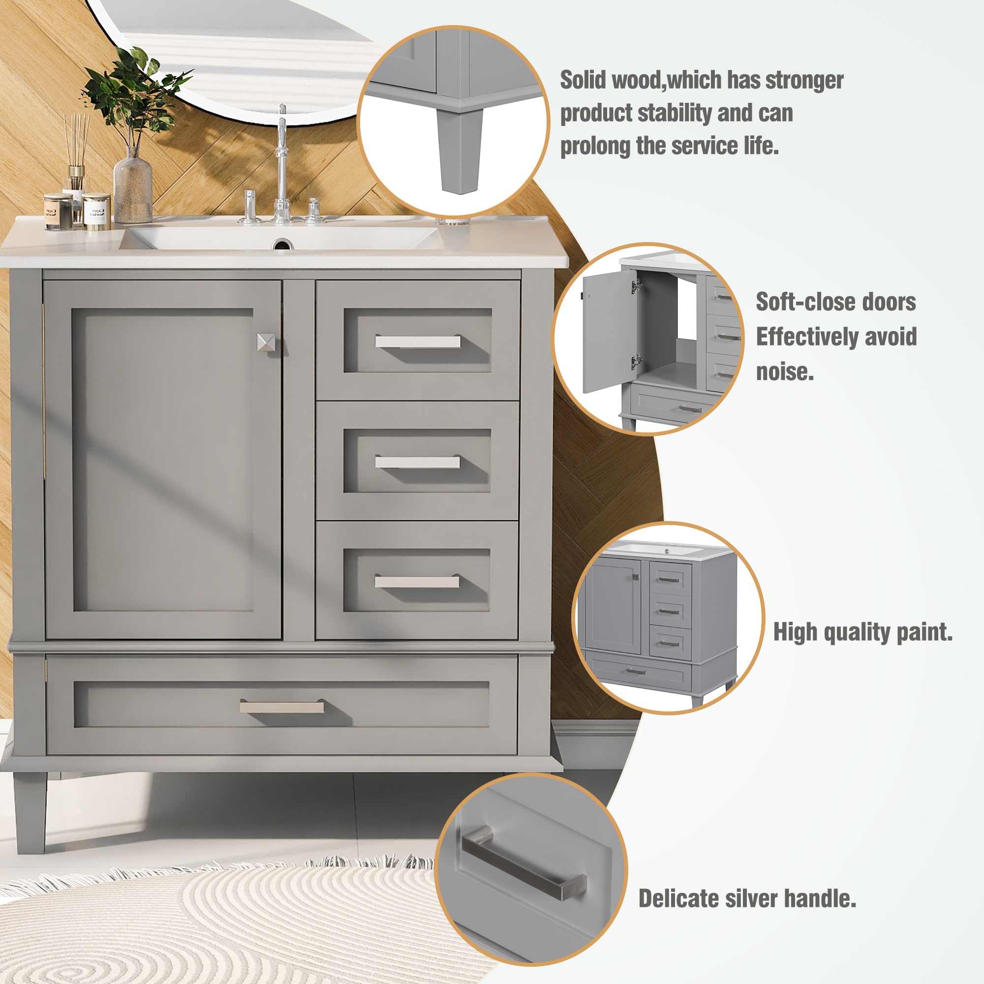 Forclover MONMVS-10GR Bath-Vanity-Combo - View #2