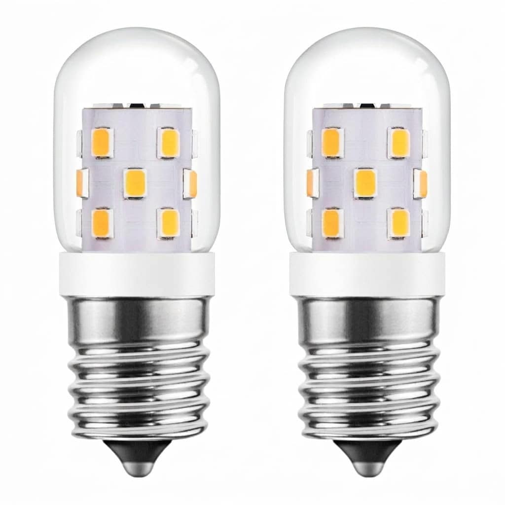 Misopily LED Microwave Light Bulbs E17 Base 40W Equivalent 3W 380 Lumens Dimmable Warm White 3000K for Range Hood Over Stove 2 pack #L05MS07077