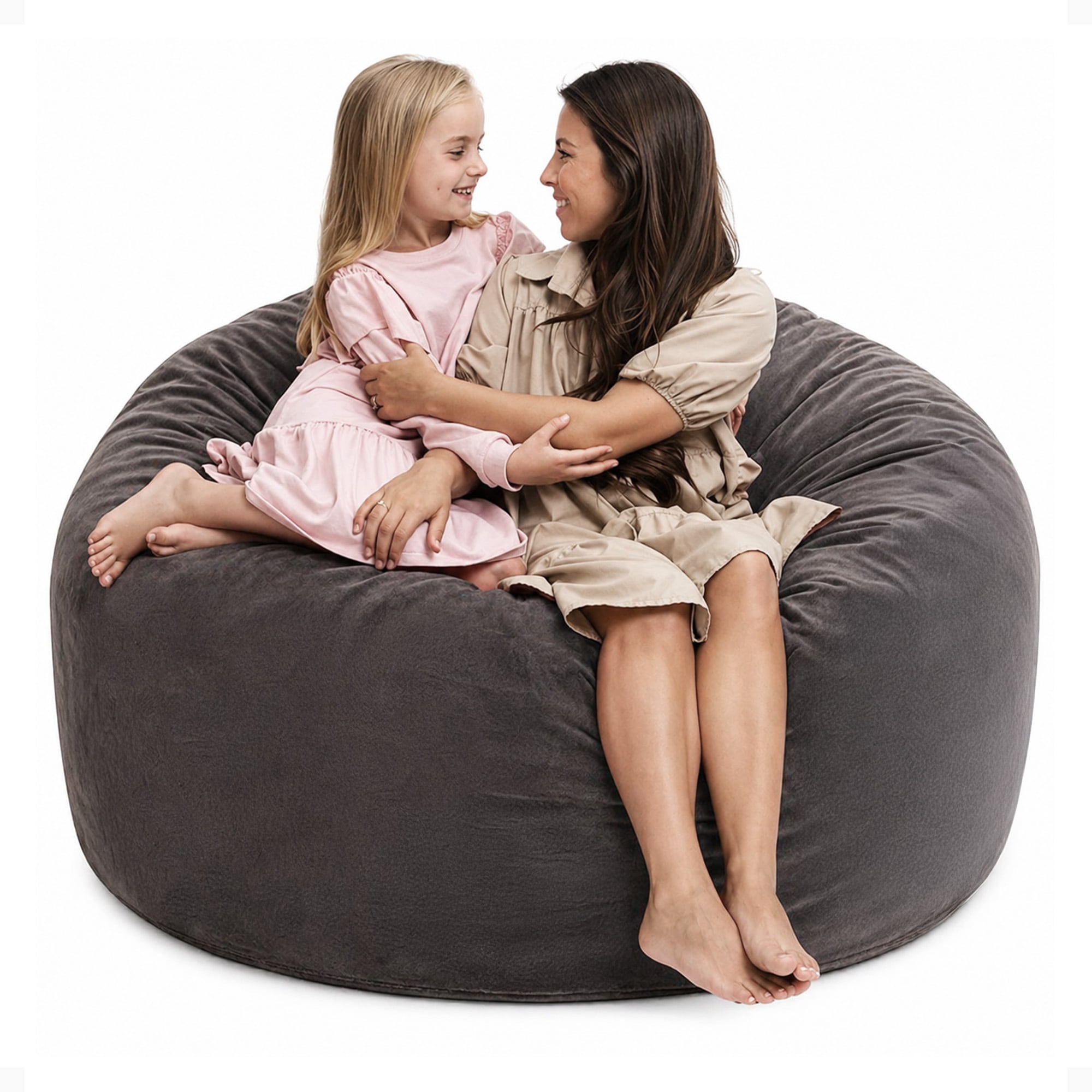 Ultimate Sack  5ft Bean Bag Chair Oversized Indoor Comfy Lounger Grey Suede