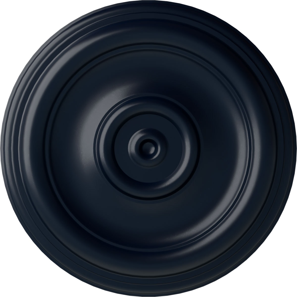 Ekena Millwork CM12TRMDF Traditional 12-in W x 12-in L Painted Midnight Dream Polyurethane Whole Ceiling Medallion