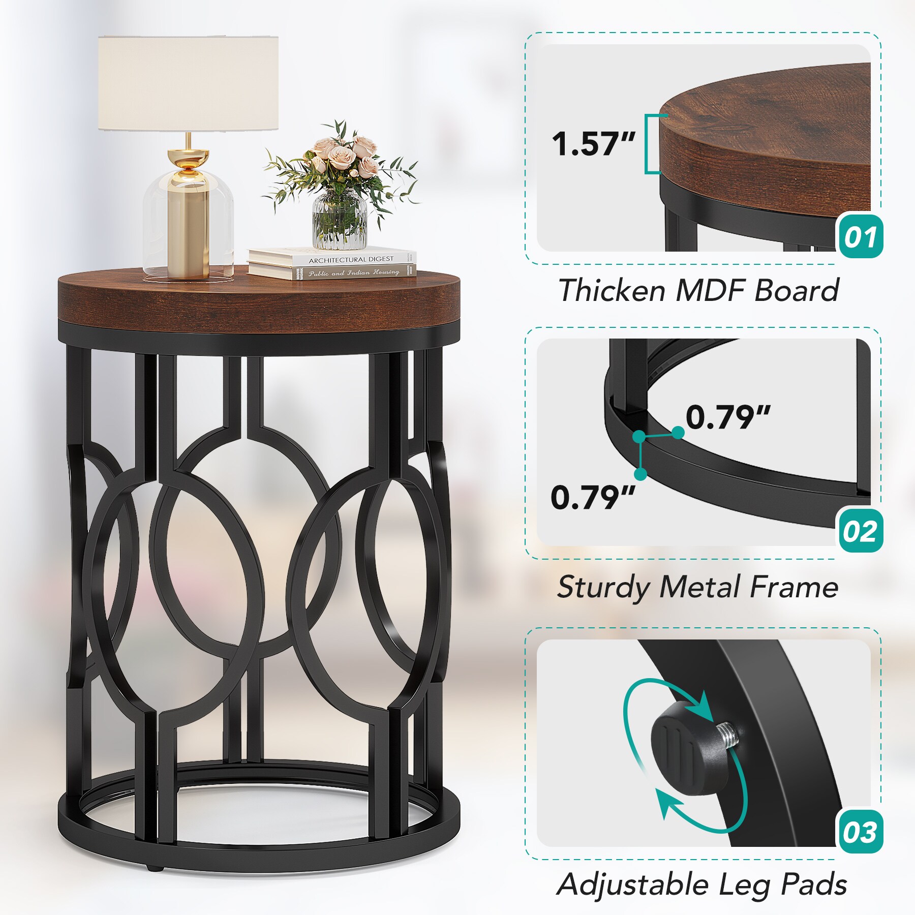 Tribesigns LWFD-NY092 End-Tables - View #4
