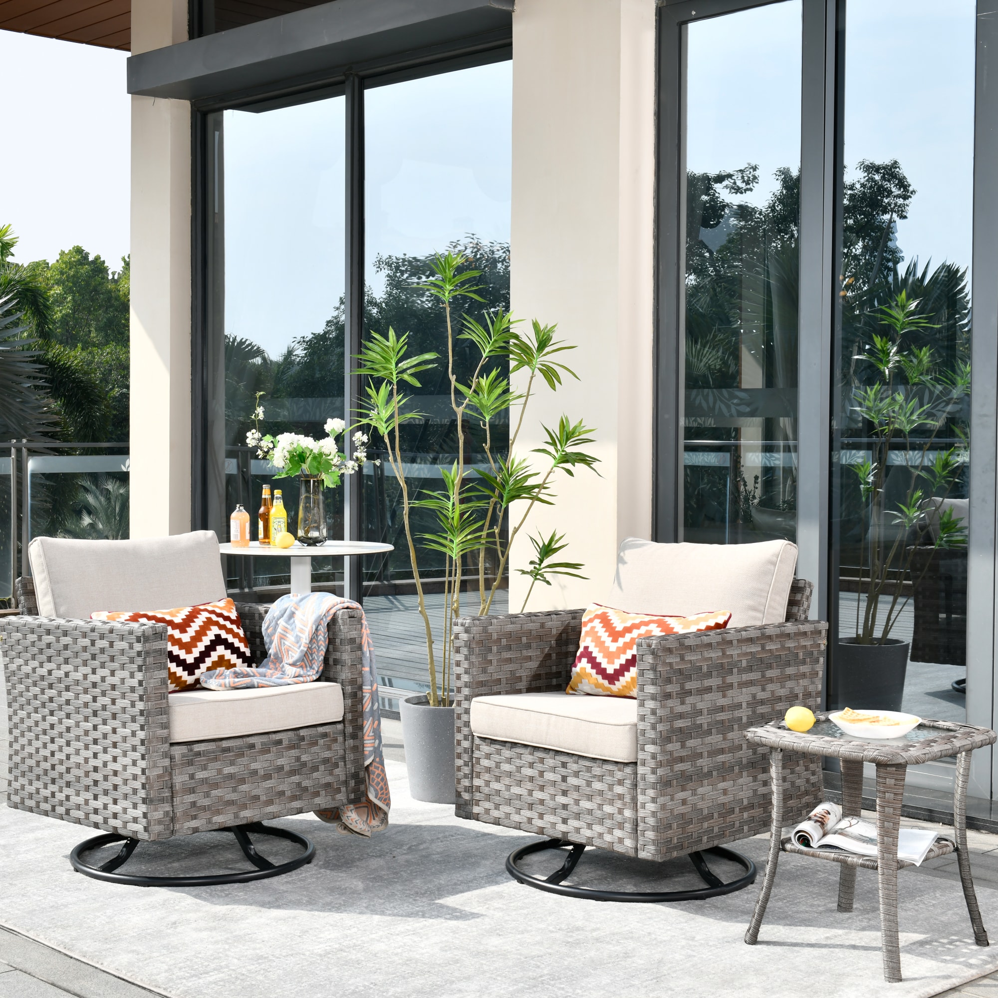 Pouuin SYZBBR6-3 Patio-Conversation-Sets - View #7