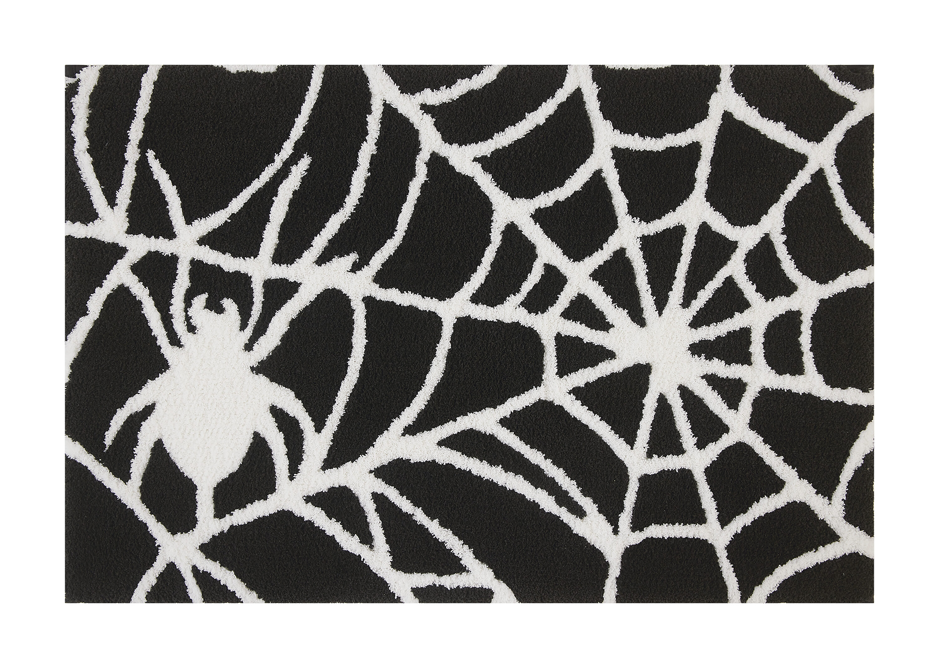 Haunted Living 30-in x 20-in Bath Rug Black White 