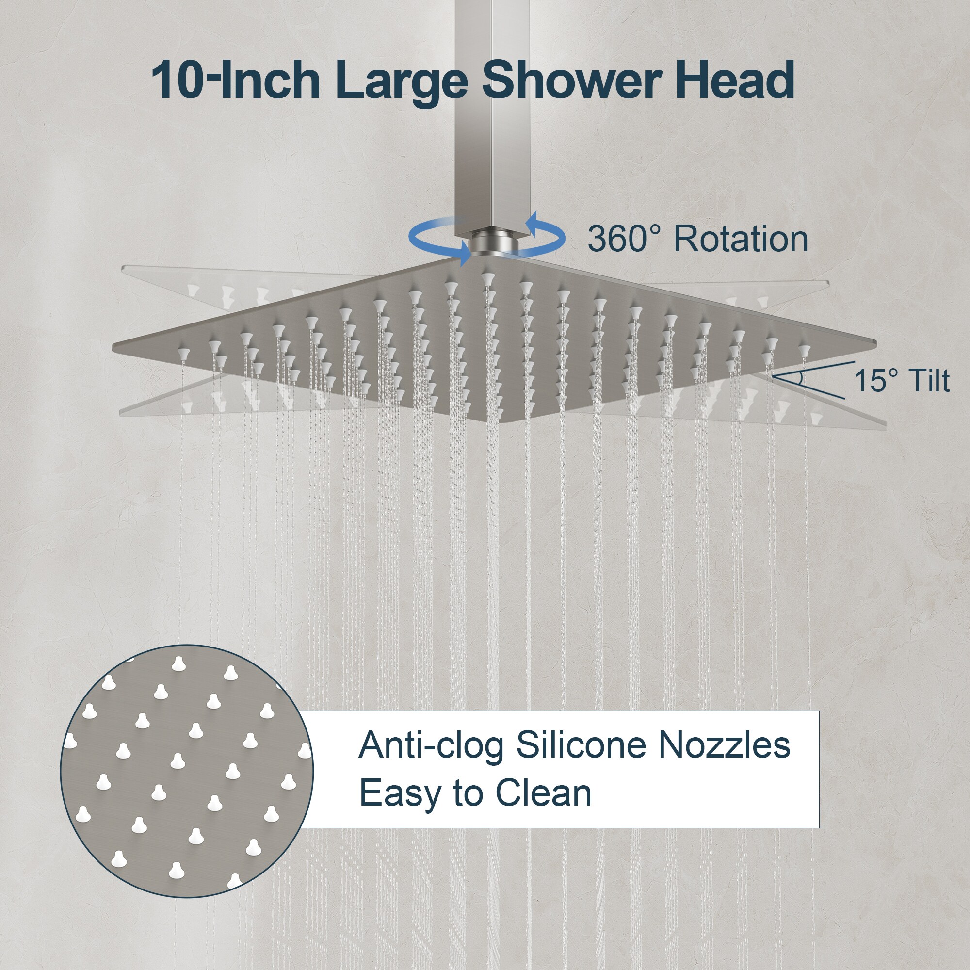 GRANDJOY SGF10GJ-66-BL12 Showerhead-Bar-Panels - View #5