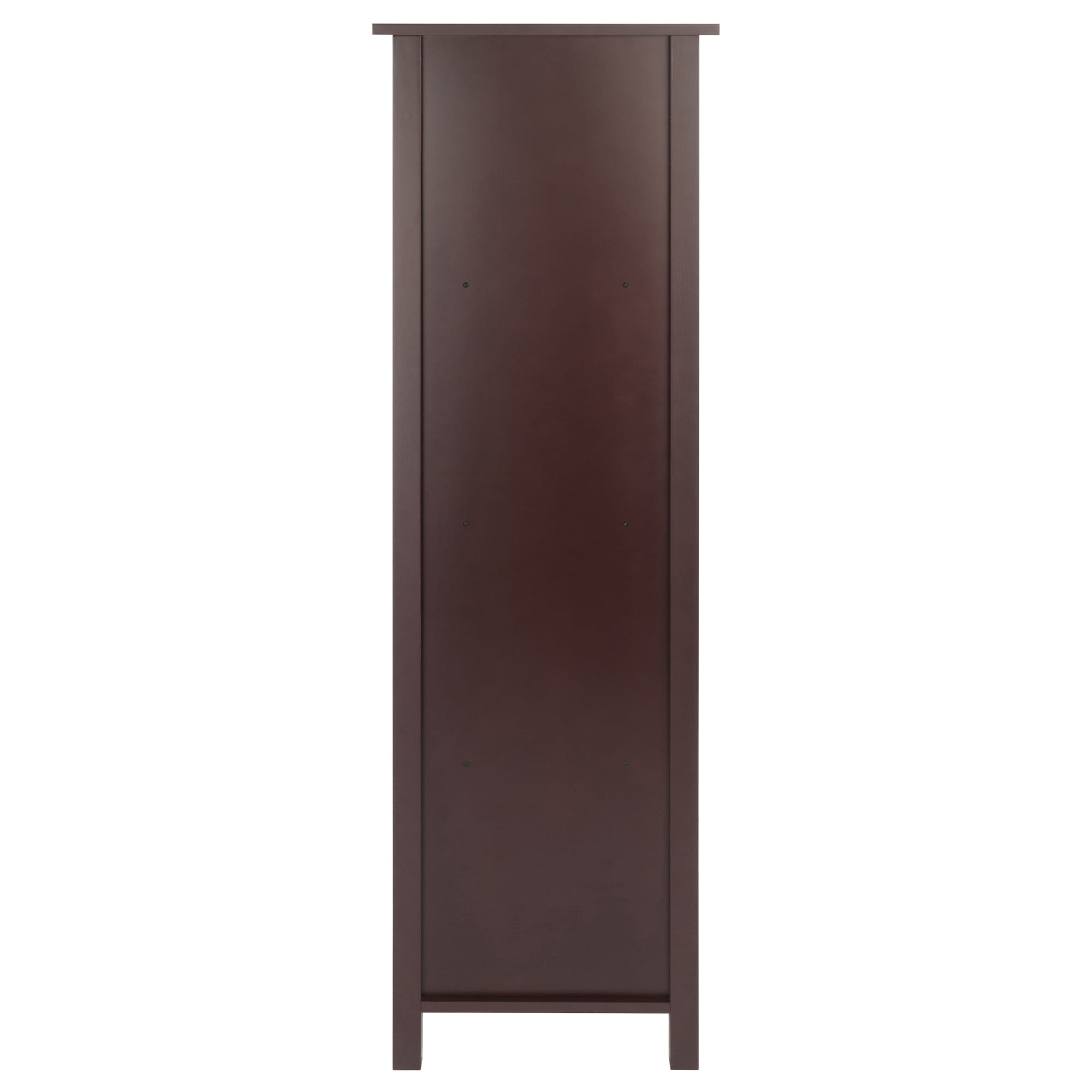 Transitional Walnut Brown 5-Tier Kids Storage Bookshelf