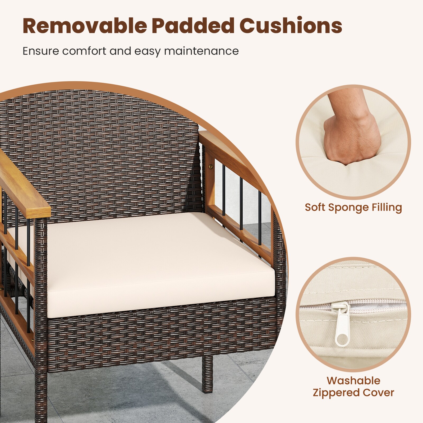 Forclover HYFW-WD2905 Patio-Chairs - View #3
