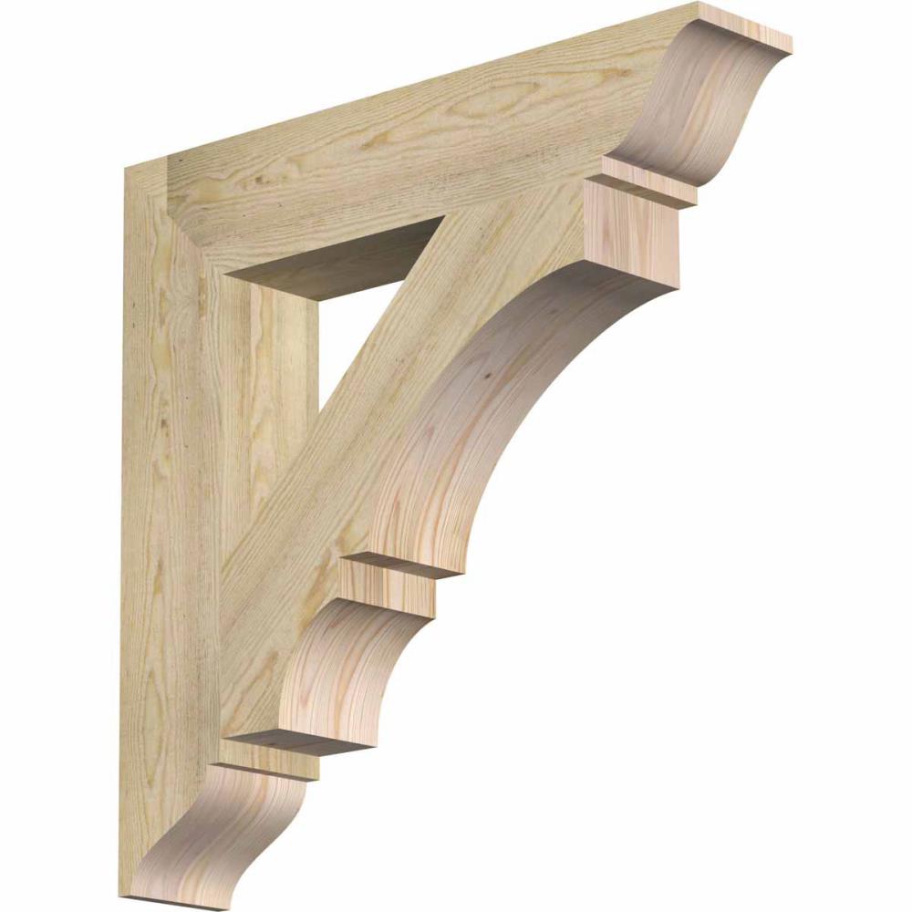 Ekena Millwork BKT06X32X32BOA01RDF Balboa traditional rough sawn 6-in x 32-in x 32-in Douglas fir Brown Wood Standard bracket