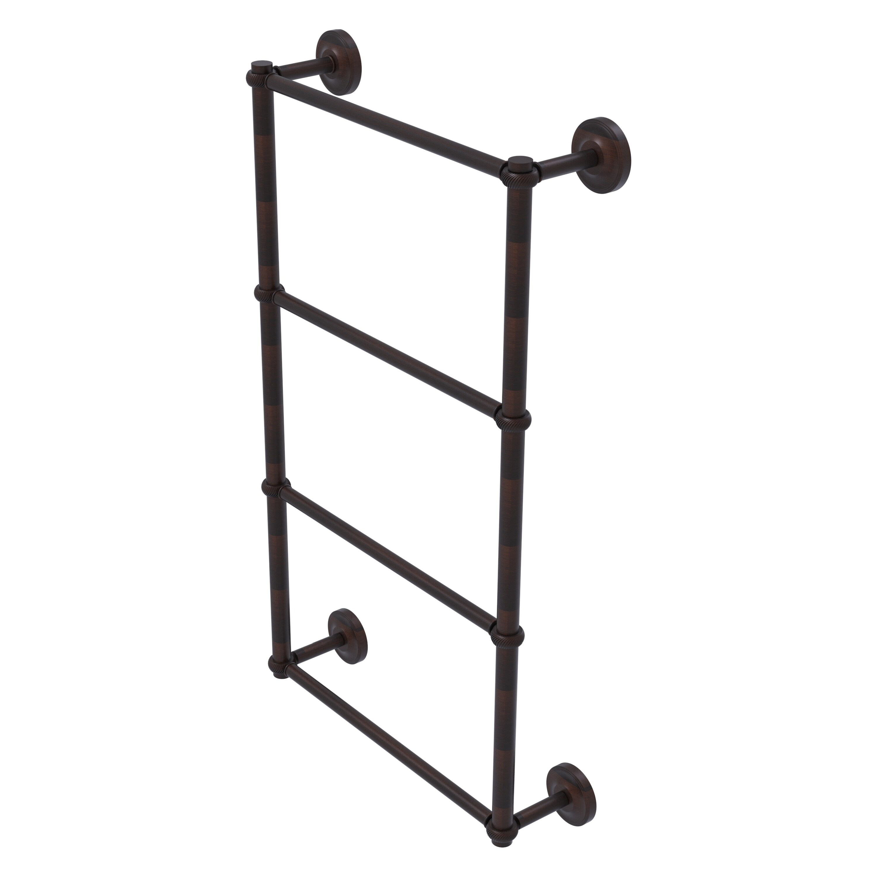 Allied Brass PR-28T-24-VB Prestige Regal 24-in double Venetian Bronze Wall mount 4-tier Towel Bar