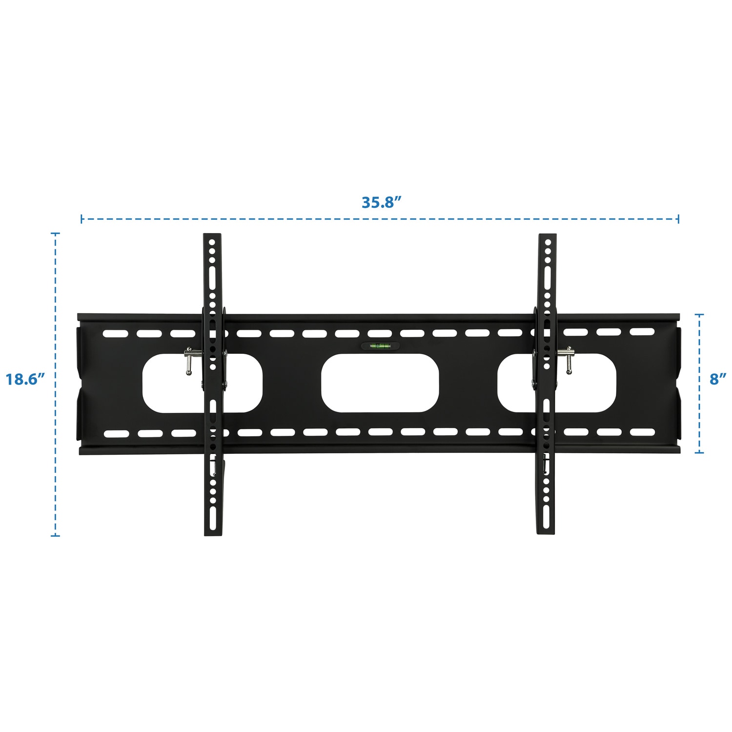 Black Steel Low-Profile Tilting TV Wall Mount for 42-90 inch Screens