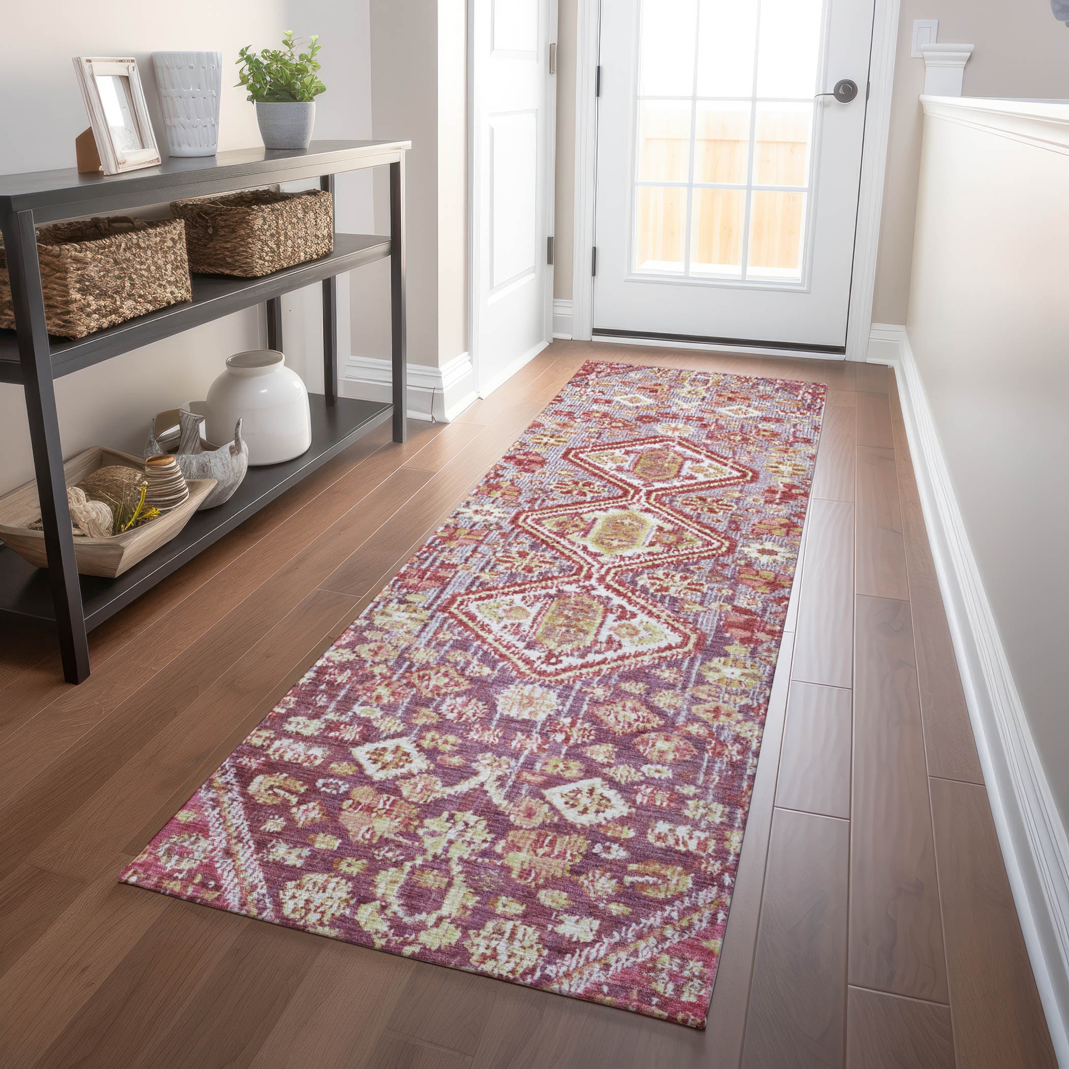 Addison Rugs ACN1834MM2X8 Chantille ACN1834MM 2 x 7 (ft) Loomed Merlot Rectangular Indoor/Outdoor Machine washable Pet Friendly Area rug