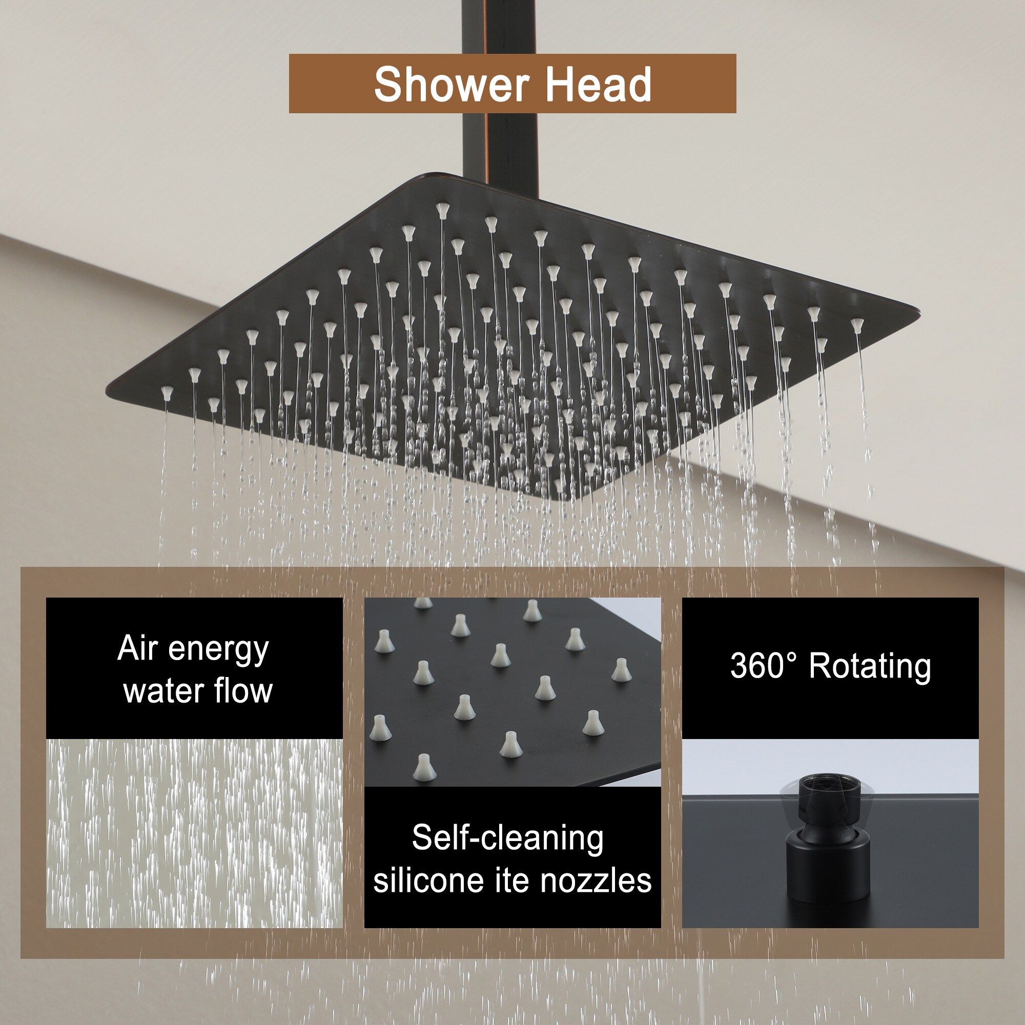 Mondawe MOEB102-10MB Showerhead-Bar-Panels - View #6