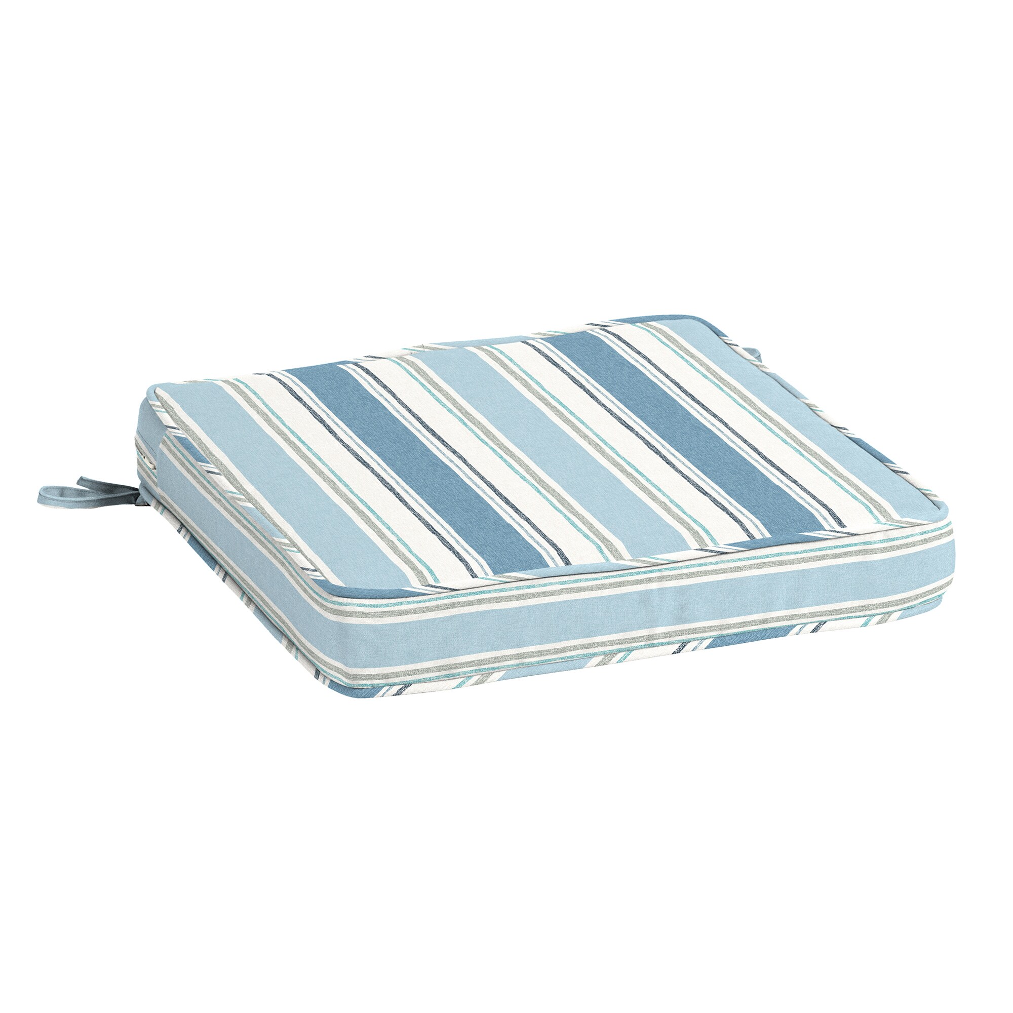 Arden Selections 20-in x 20-in Sapphire Blue Cabana Stripe High