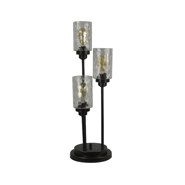 Bronze Table Lamp With Glass Shade, Allen And Roth Table Lamp Parts