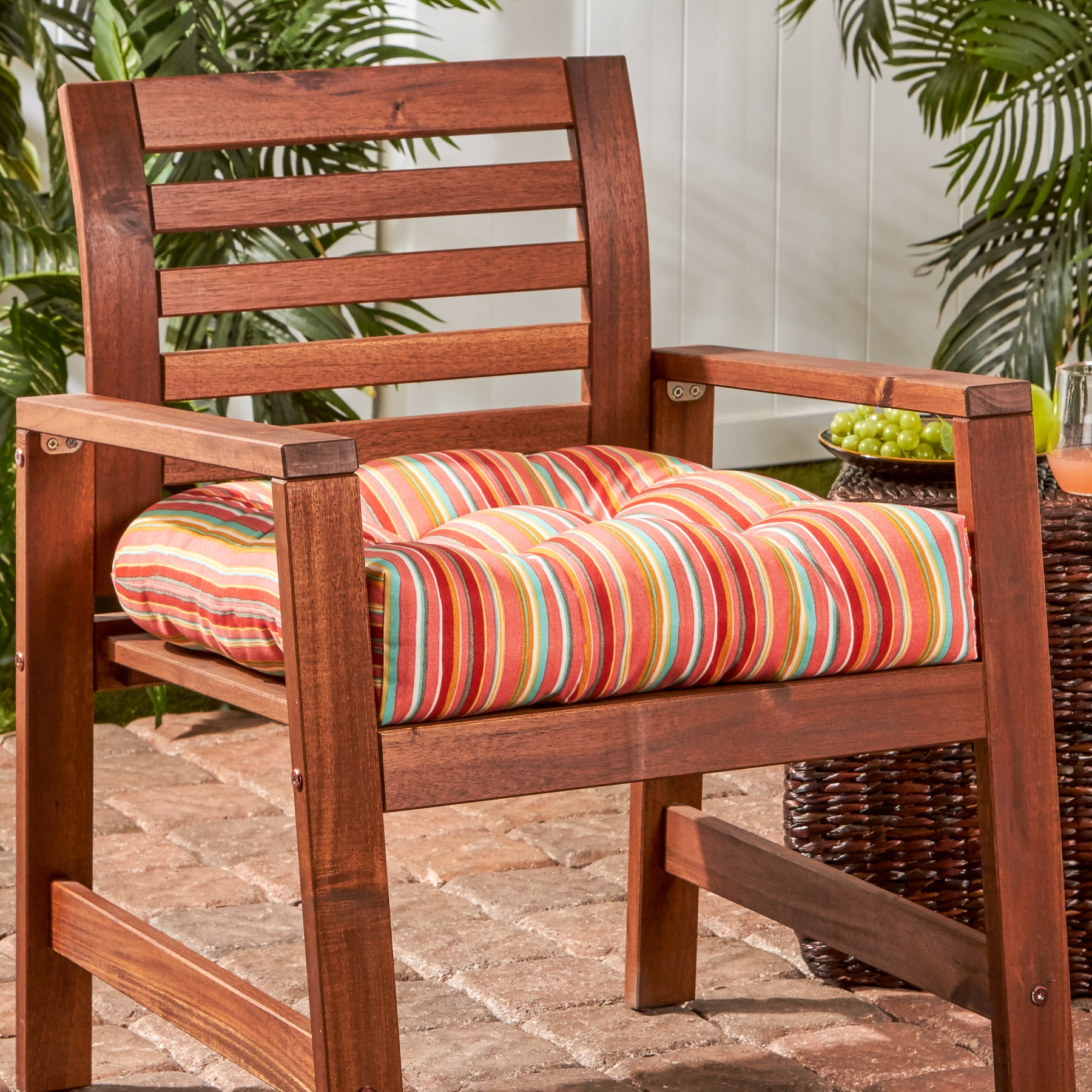 Greendale Home Fashions OC4800-WATERMELON Patio-Furniture-Cushions - View #7