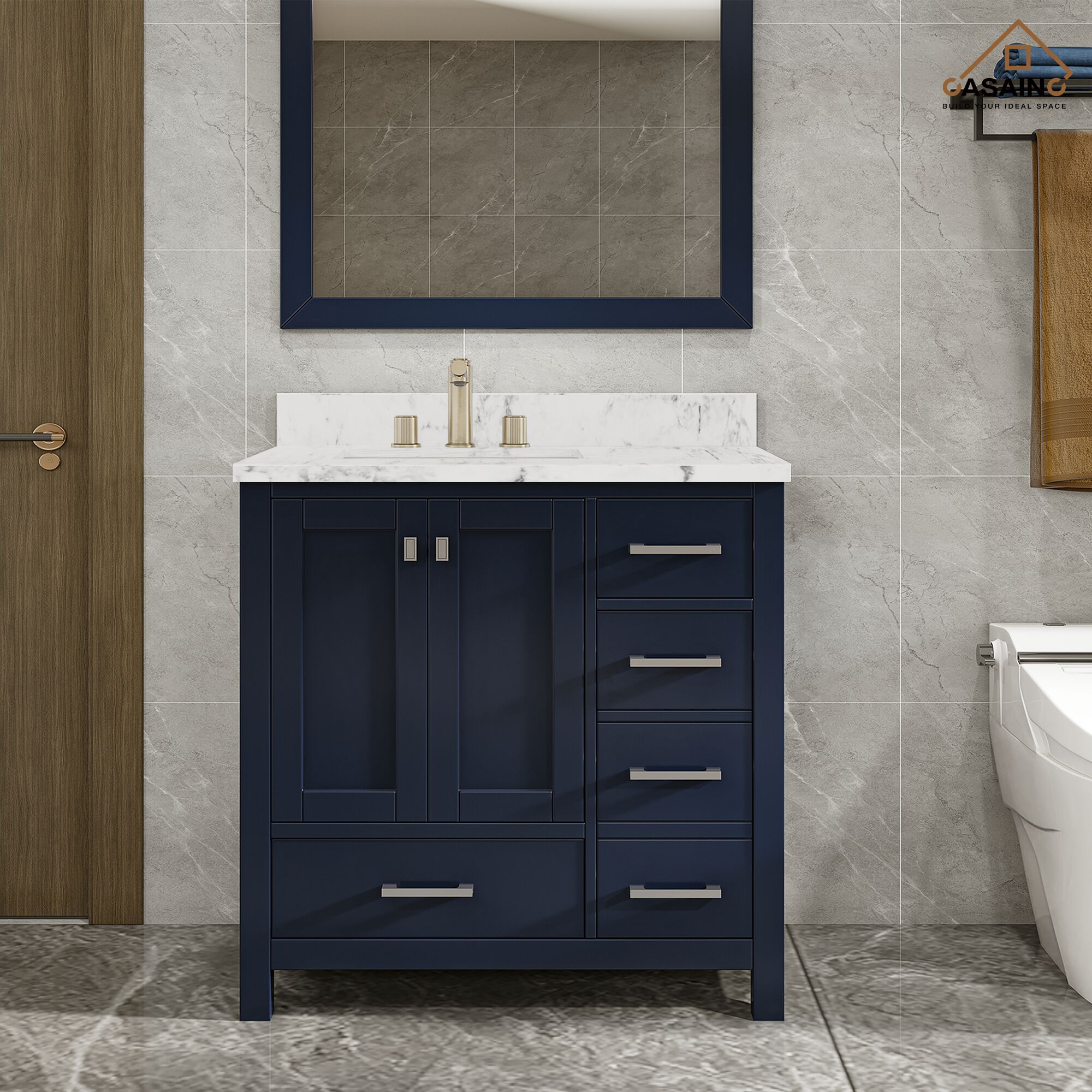 CASAINC JMJ-BCB2040-GMG Bath-Vanity-Combo - View #2