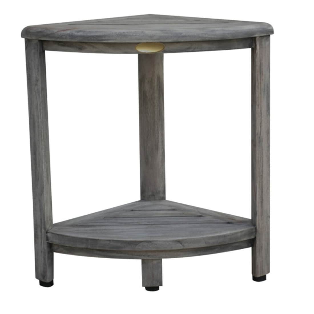 Small teak 2025 corner shower stool