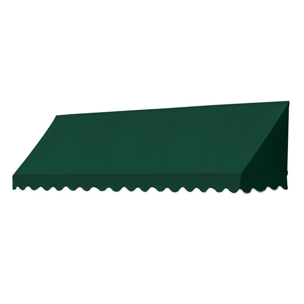 Awnings in a Box 3020702 Traditional 96-in Wide x 31.5-in Projection x 31.5-in Height Fabric Awning In A Box/Forest Green Solid Manual Retractable Window Awning