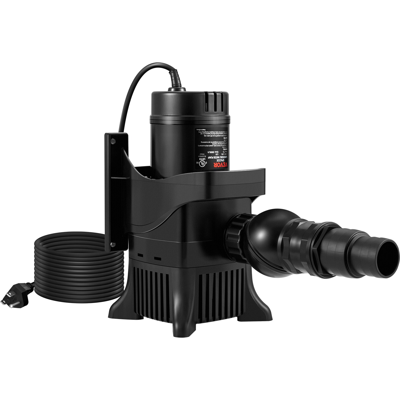 VEVOR Submersible Water Pump 530W, 133 GPM, 120V, Plastic, Garden Hose ...