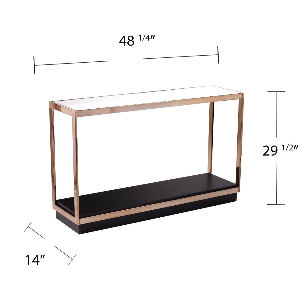 Boston Loft Furnishings Humo Casual Clear Glass Console Table at Lowes.com