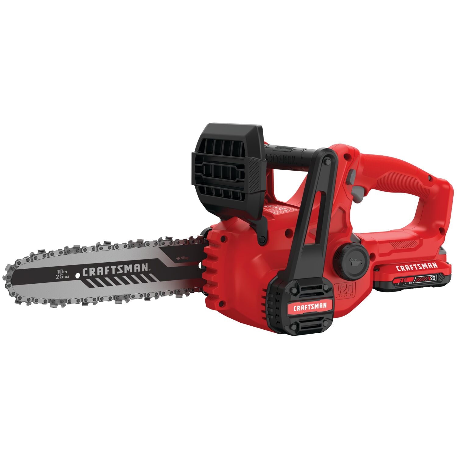 CRAFTSMAN CMCCS610D1 V20 20-volt max 10-in Battery 2.0 Ah Chainsaw Battery Included Charger Included