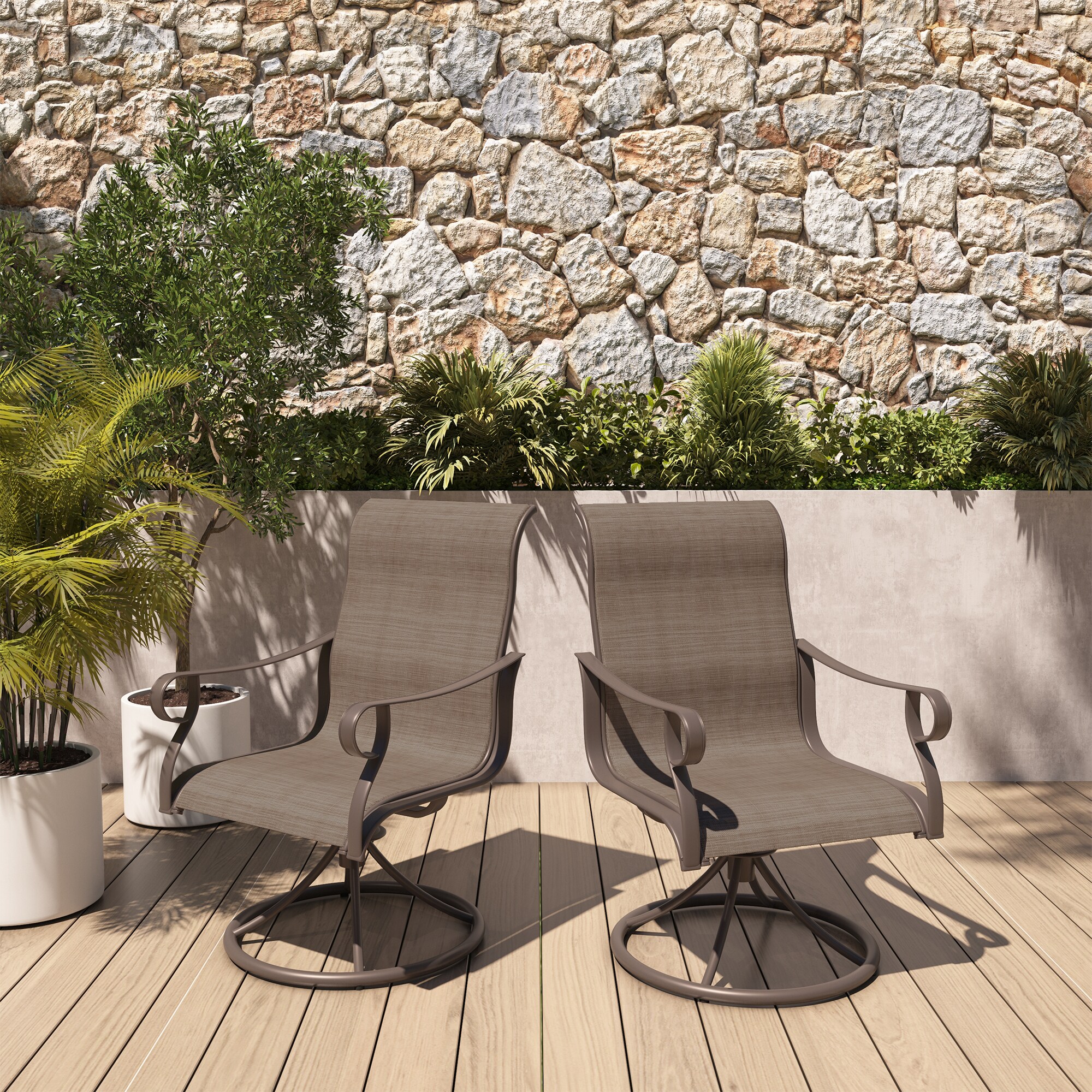 Clihome CL-SLZYC01-BR Patio-Chairs - View #3