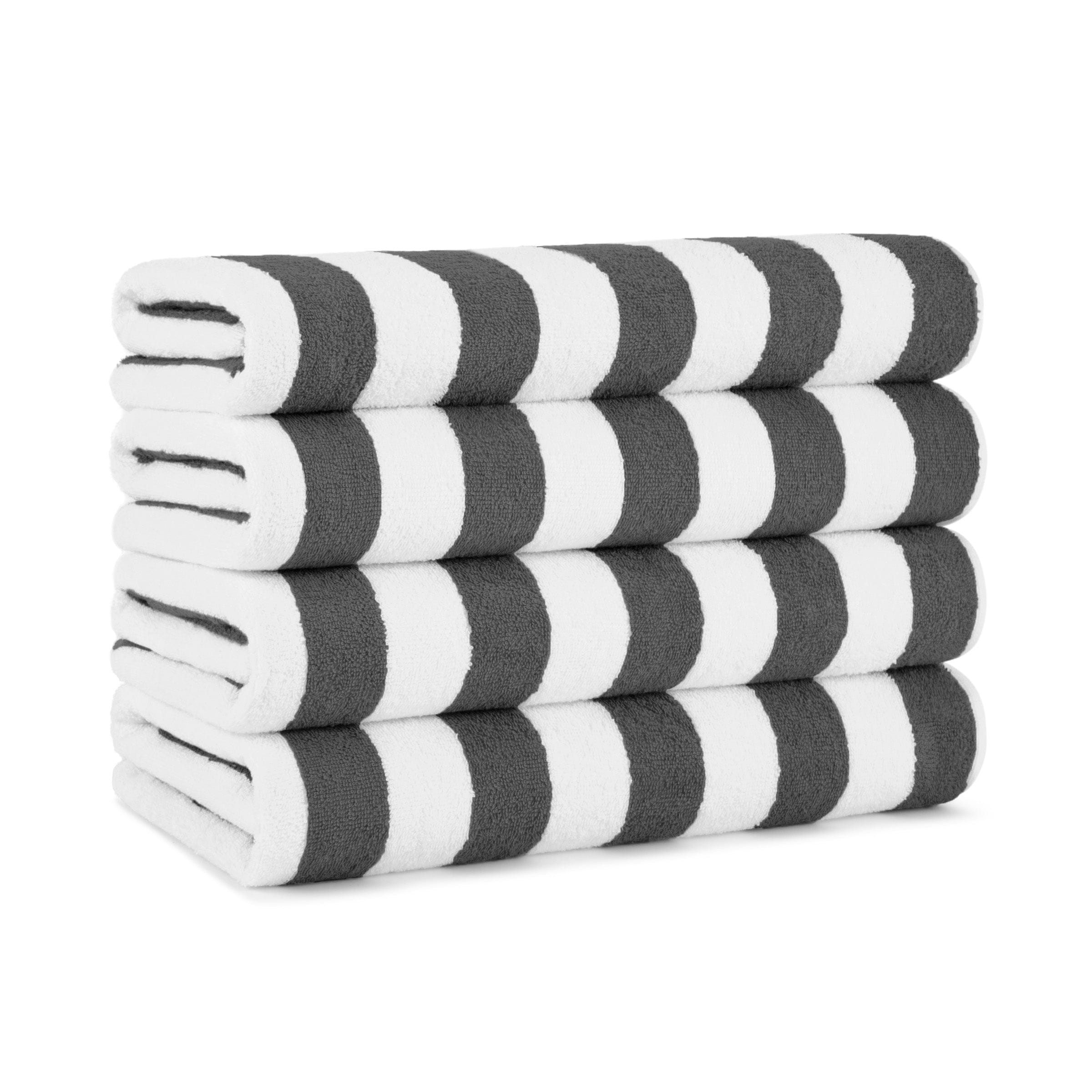 HOSPECO California Cabana Beach Towels 30x70 Dark Grey - Case of 24