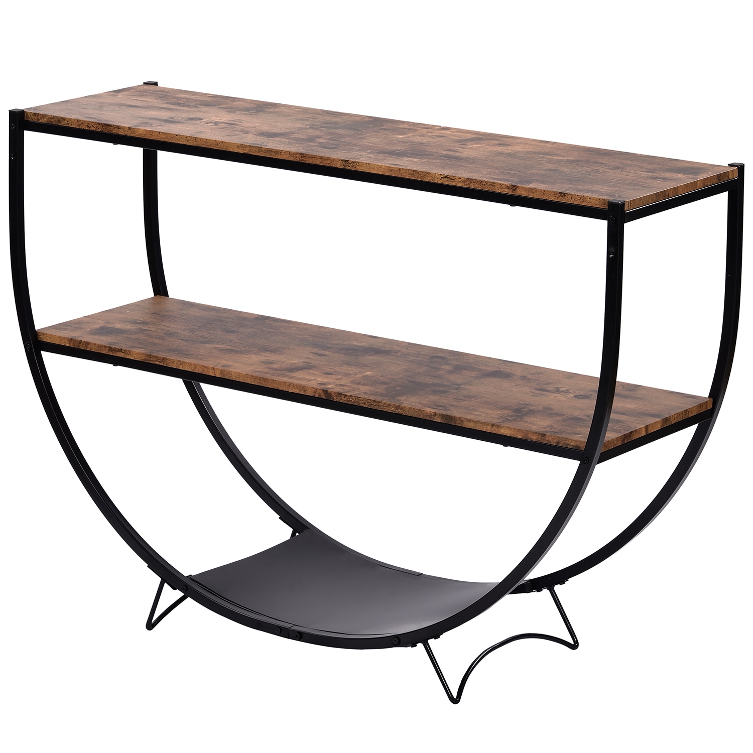 Mondawe OR-W8973B-TR Industrial Distressed Brown Console Table