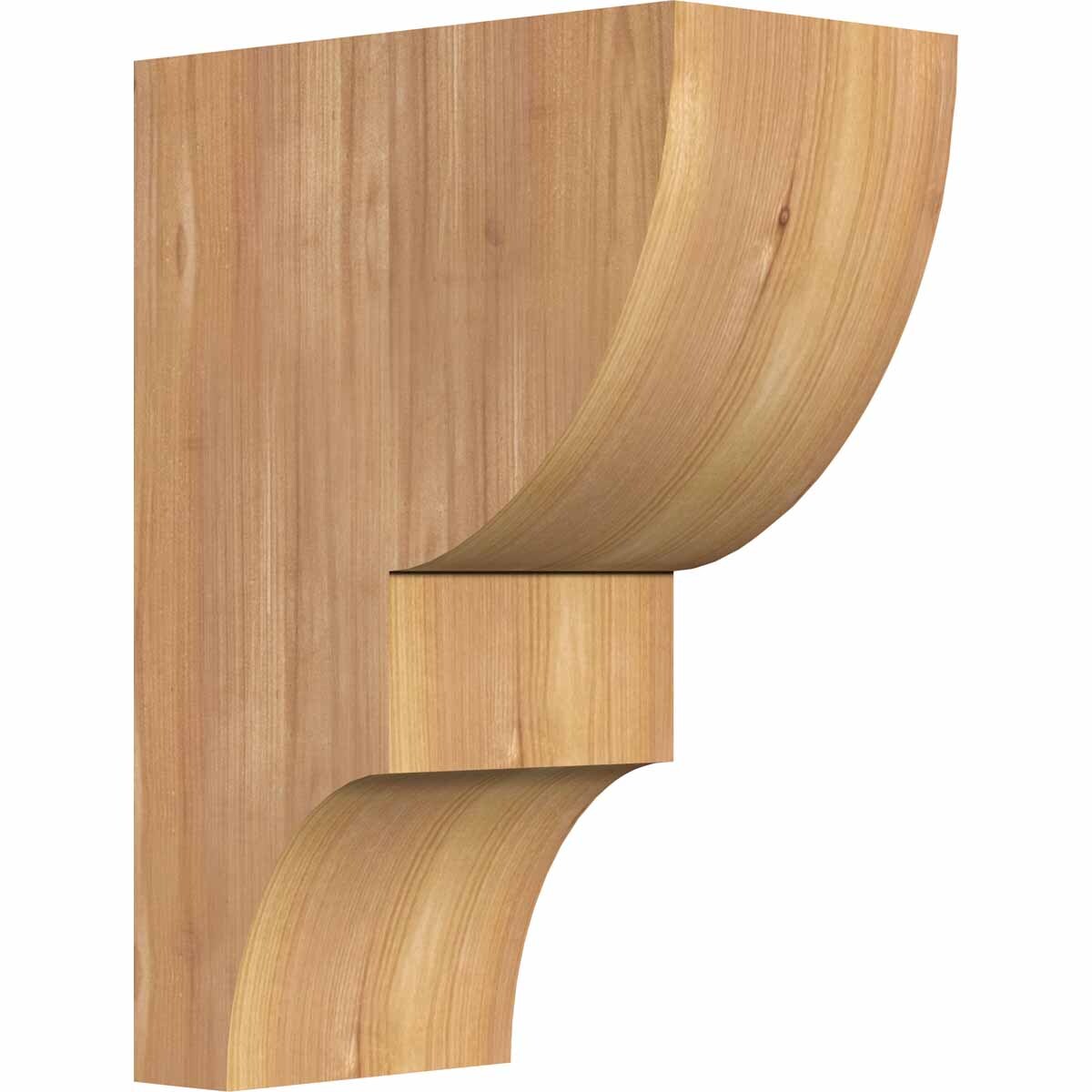 Ekena Millwork COR06X10X14RID00SWR 5.5-in x 10-in x 14-in Ridgewood Unfinished Western red cedar Wood Paintable/Stainable Corbel