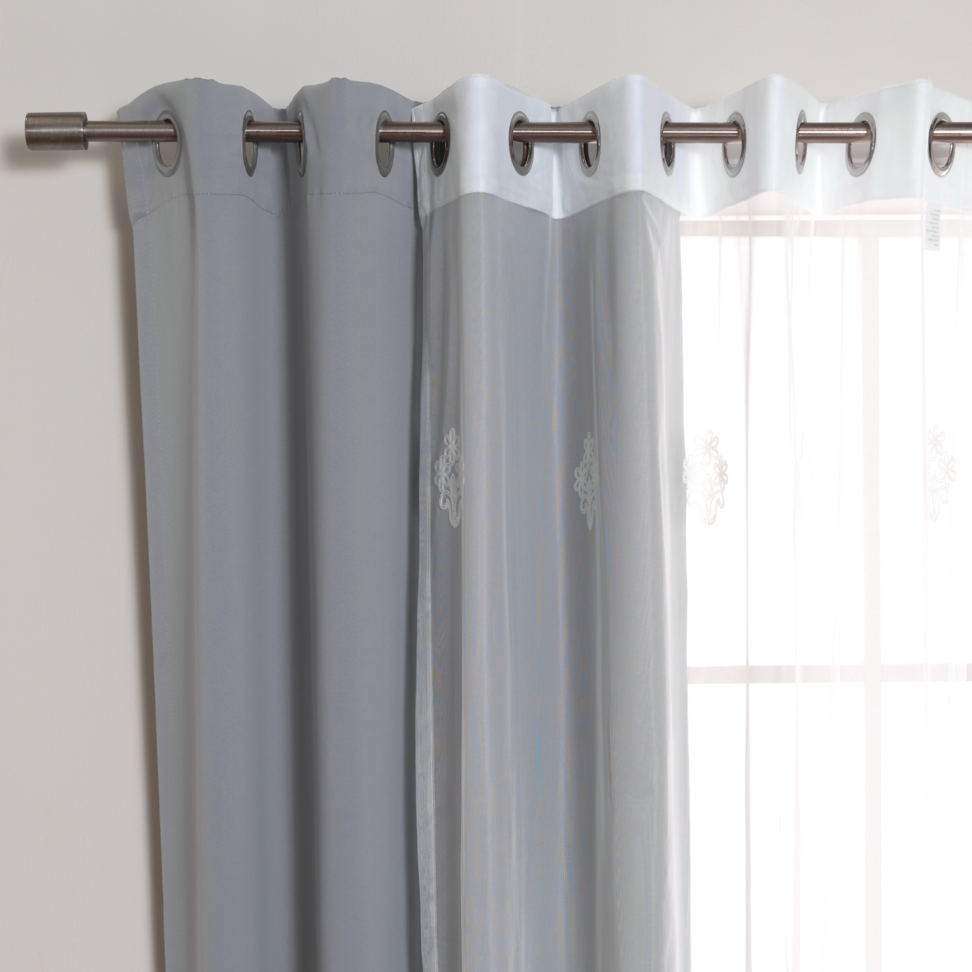 Best Home Fashion MM-DAMAS-84-GREY curtains - View #2