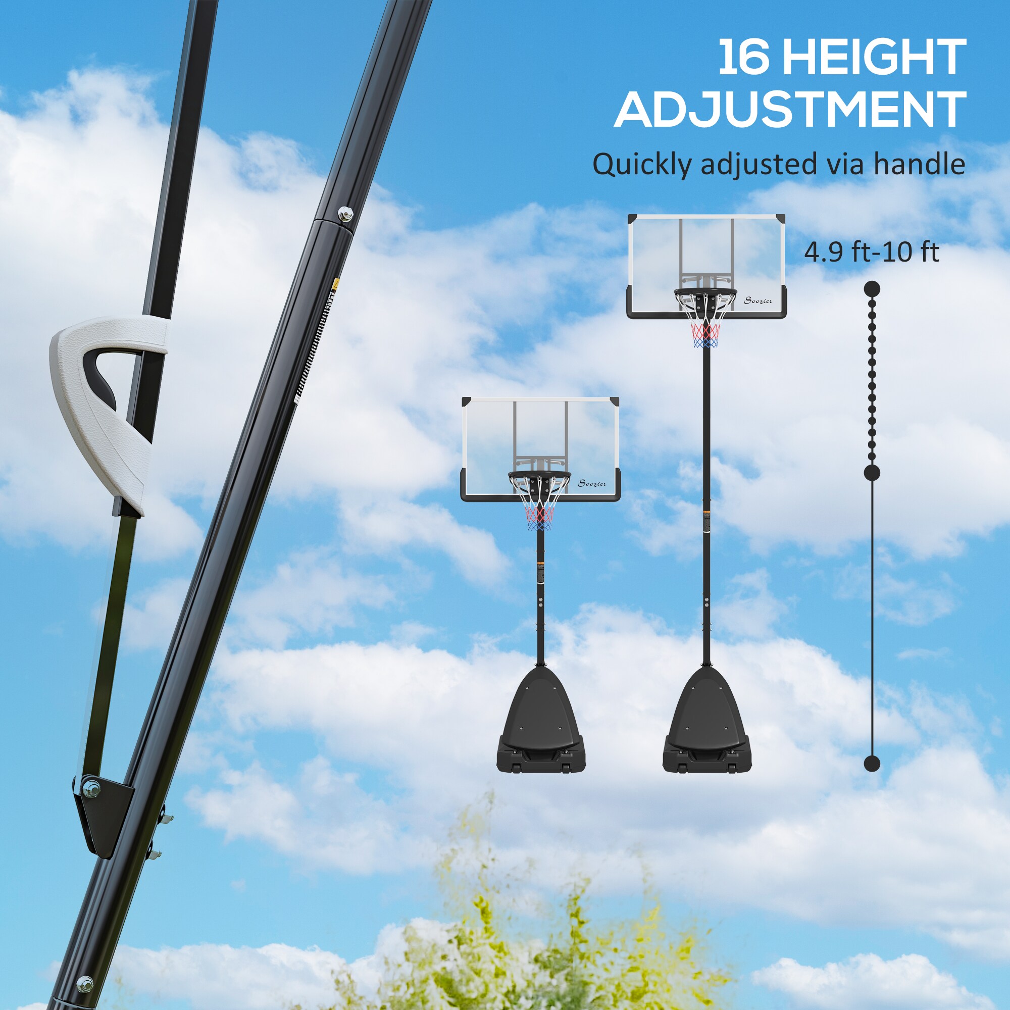 Soozier A61-071V01BK Basketball-System - View #4